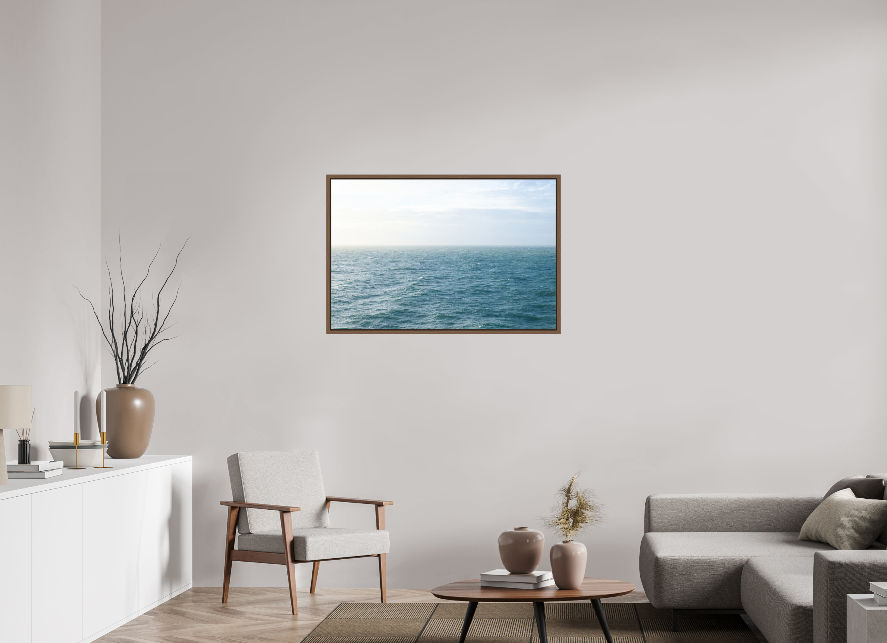 105 x 70 cm, Fine Art Print - Infinity Rag Photo 2 - Ame case 15mm - walnut North Sea