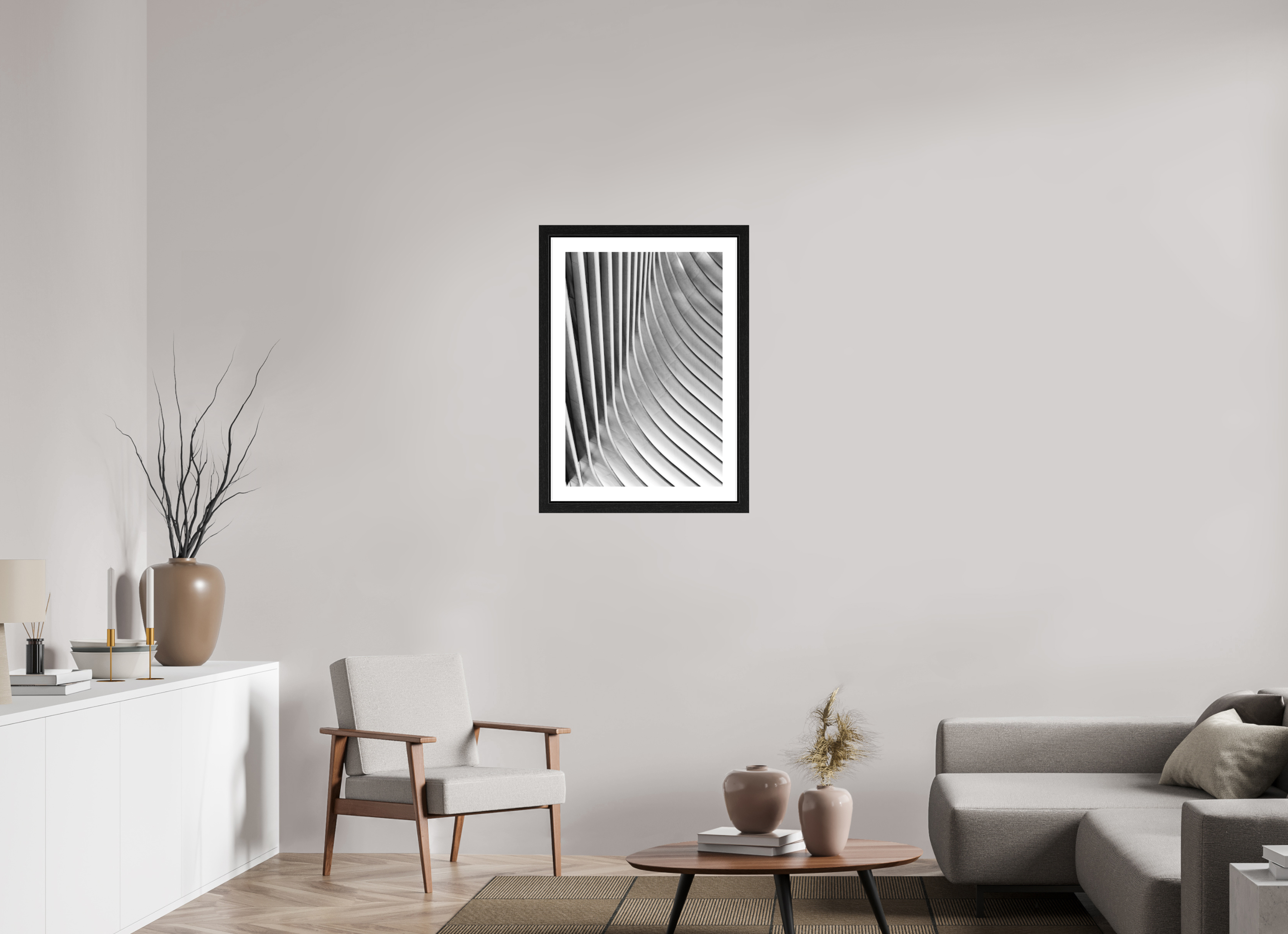 50 x 75 cm, Fine Art Print - Infinity Rag Photo 2 - border 5cm- Ame case 31mm - oak black Oculus, Ground Zero Station 3