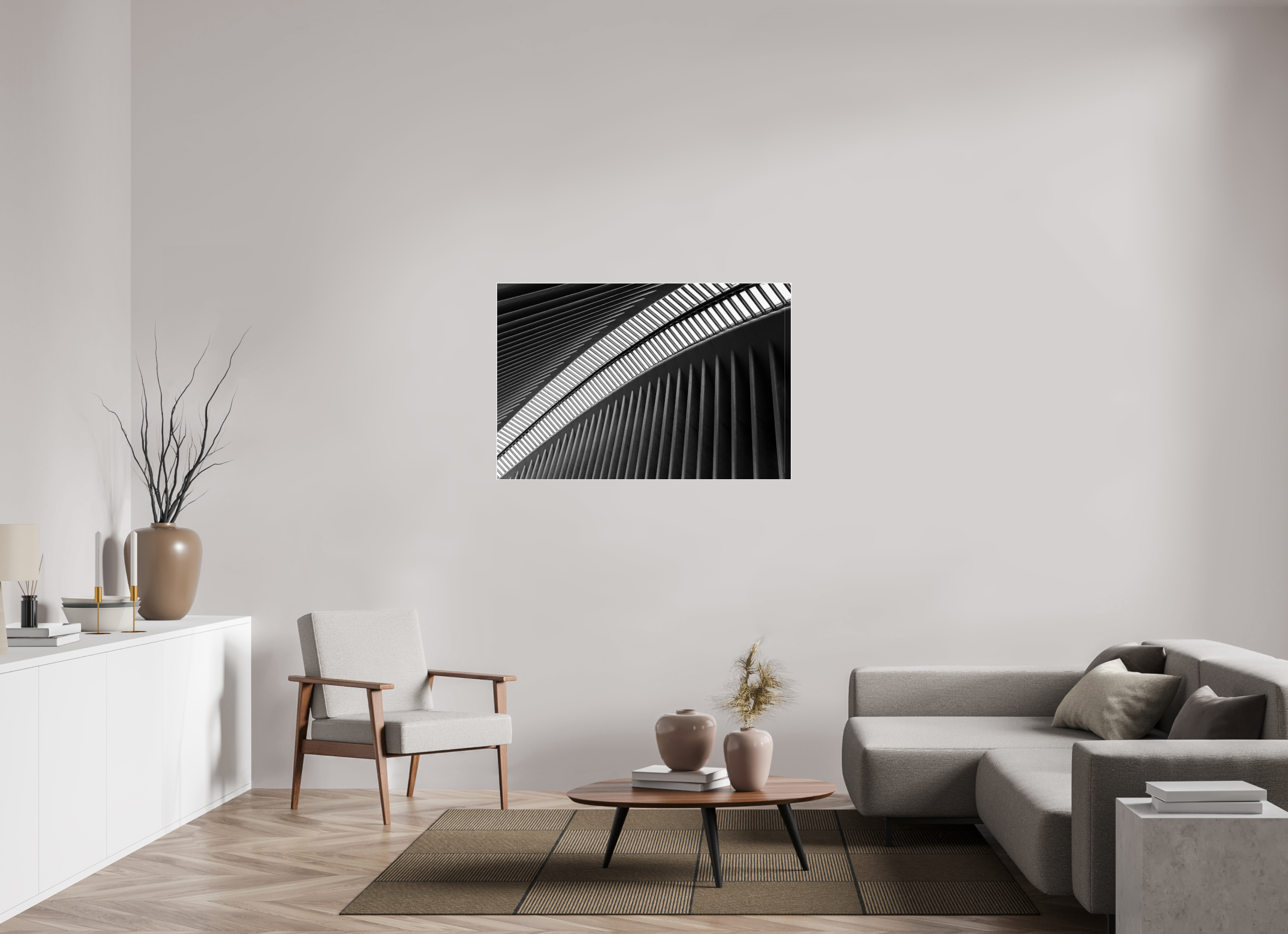 120 x 80 cm, Acrylic glossy 2mm - Alu Slime Frame - white Oculus - Ground Zero