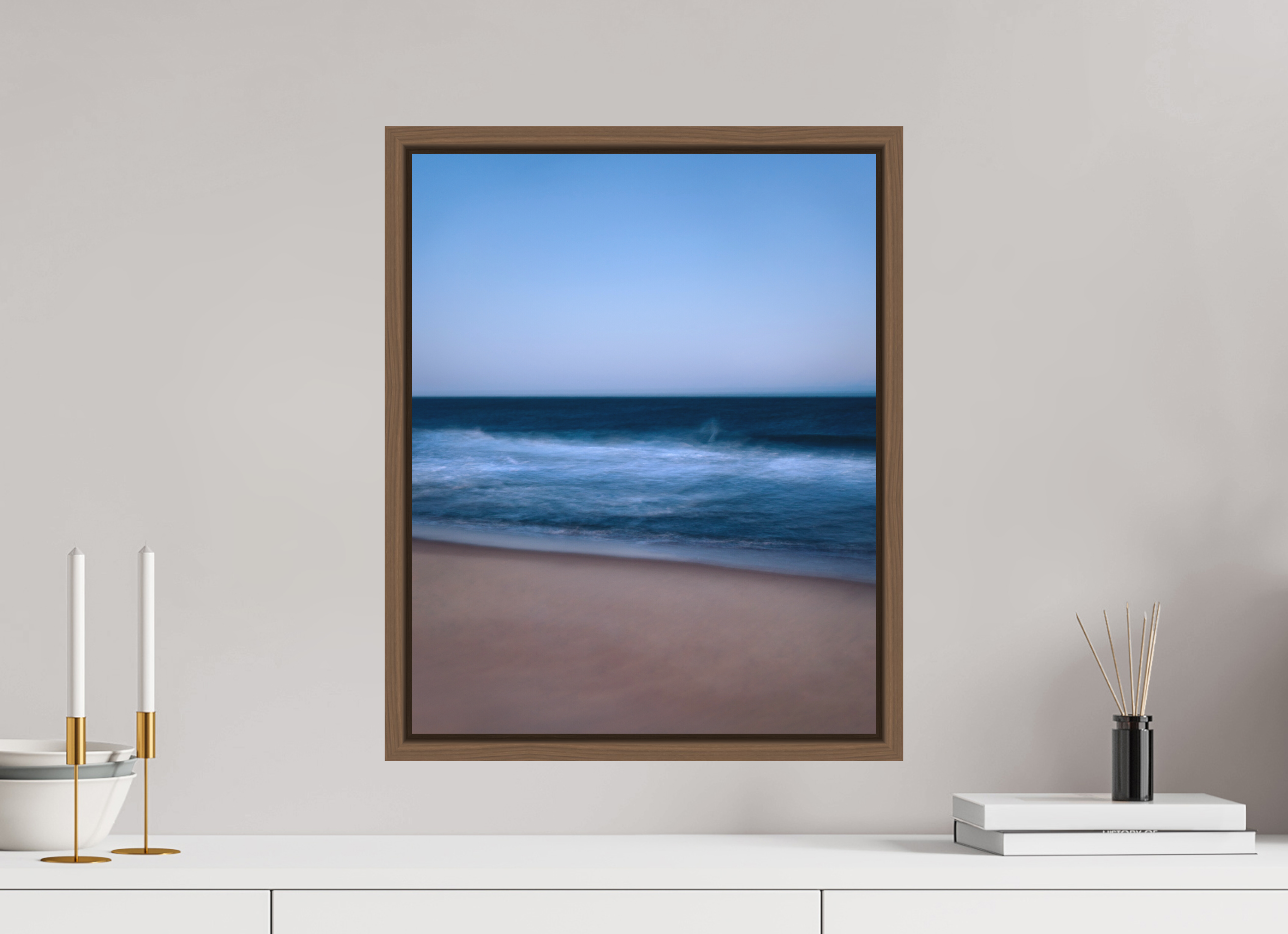 40 x 50 cm, Fine Art Print - Infinity Rag Photo 2 - Ame case 15mm - walnut Long Island Beach