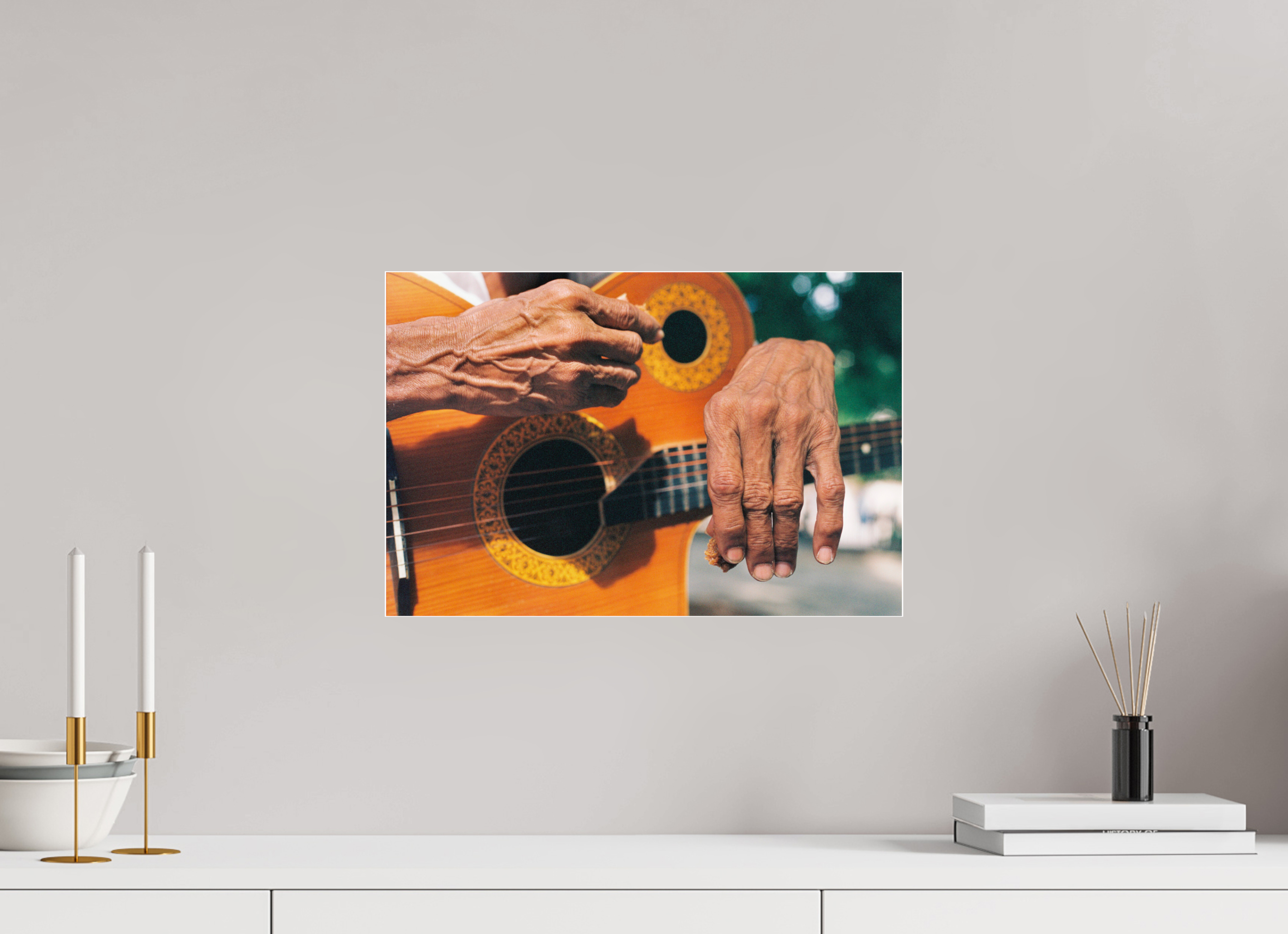 45 x 30 cm, Acrylic glossy 4mm Cuban Street Guitarist