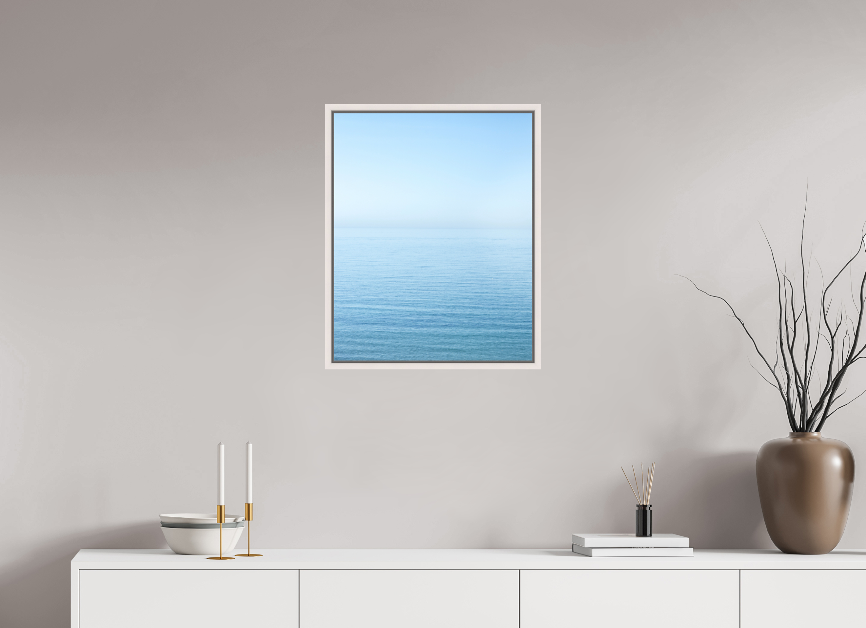 50 x 62,5 cm, Fine Art Print - Infinity Rag Photo 2 - Ame case 15mm - mapple white The sea Manche