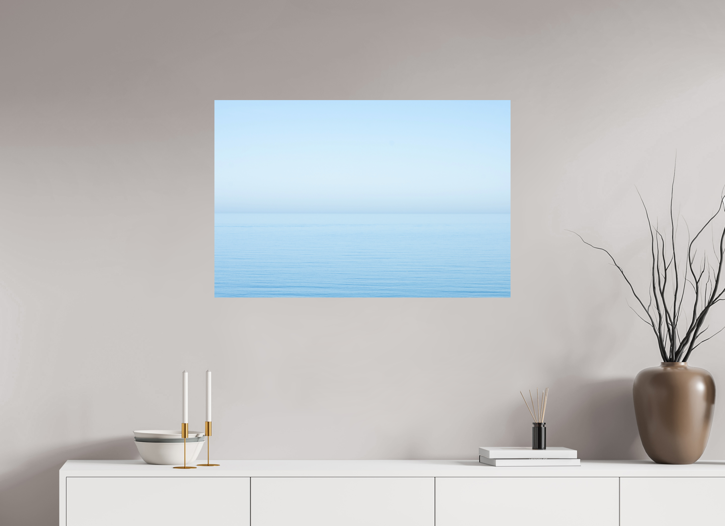 90 x 60 cm, Fine Art Print - Infinity Rag Photo 2 - on Alu Dibond The sea Manche 2