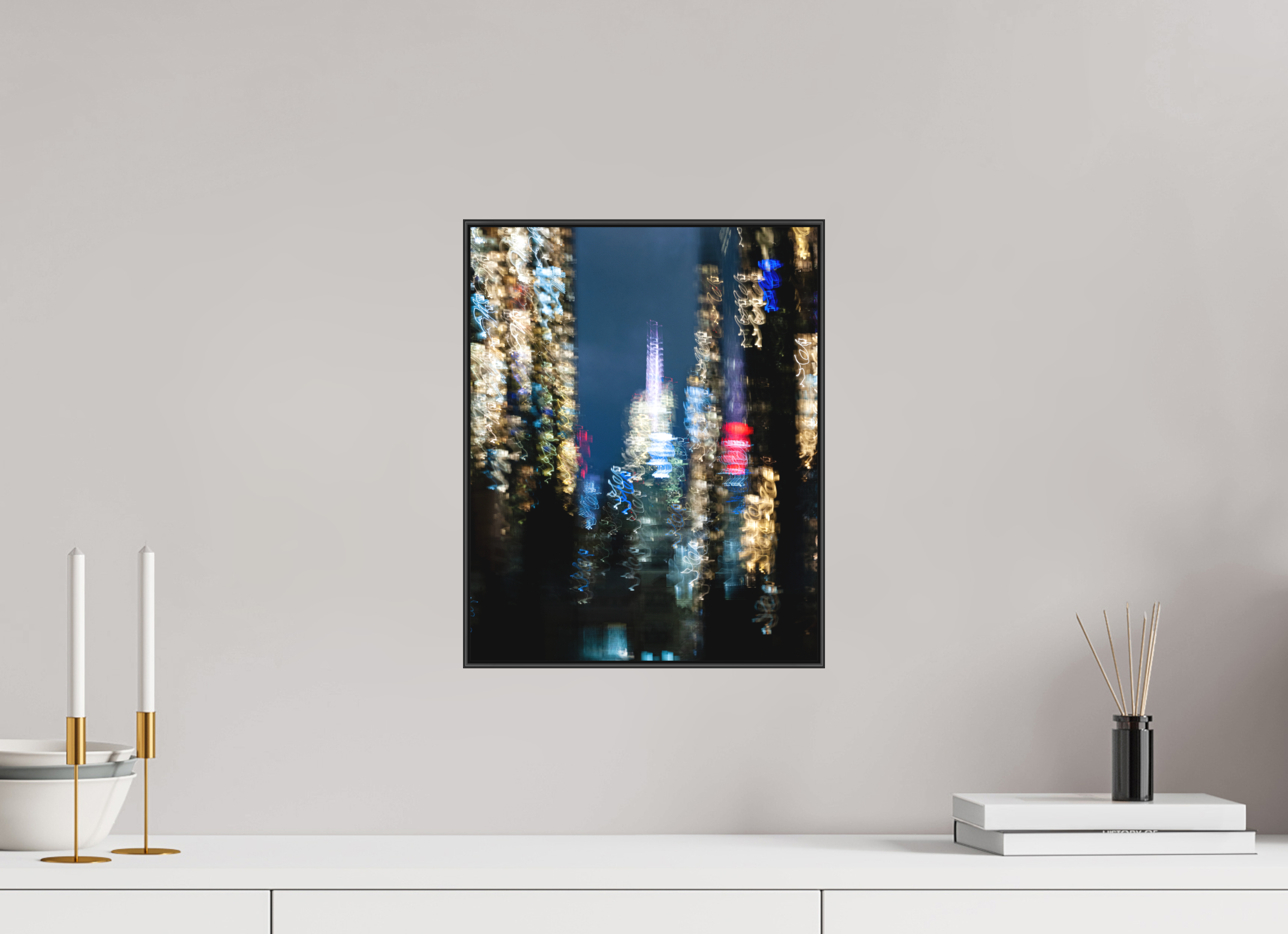 30 x 37,5 cm, Acrylic matt 2mm - Alu American case 25mm - black NYC by night