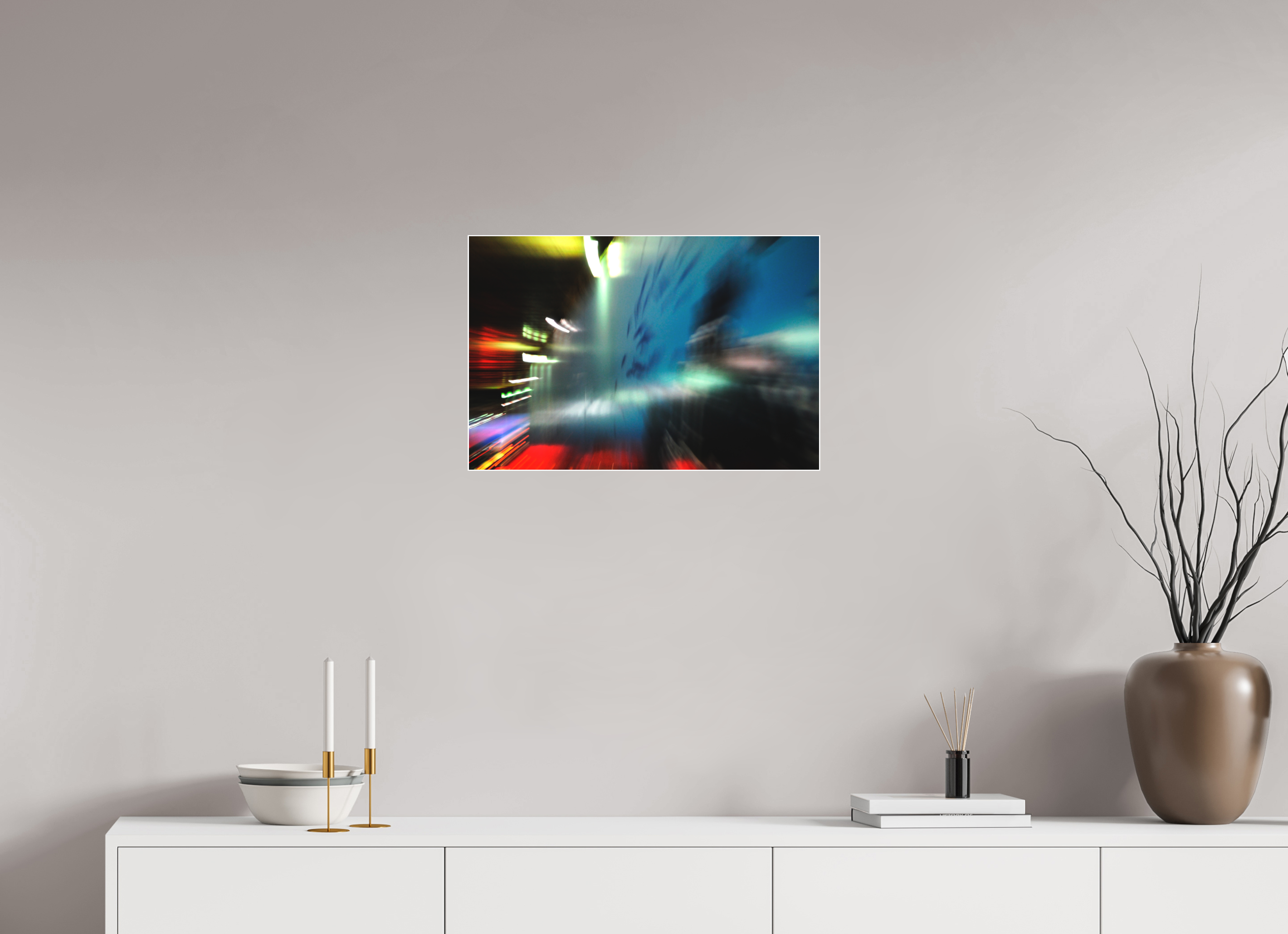 60 x 40 cm, Acrylic matt 2mm - Alu Slime Frame - white Taxi driver D-MX 2