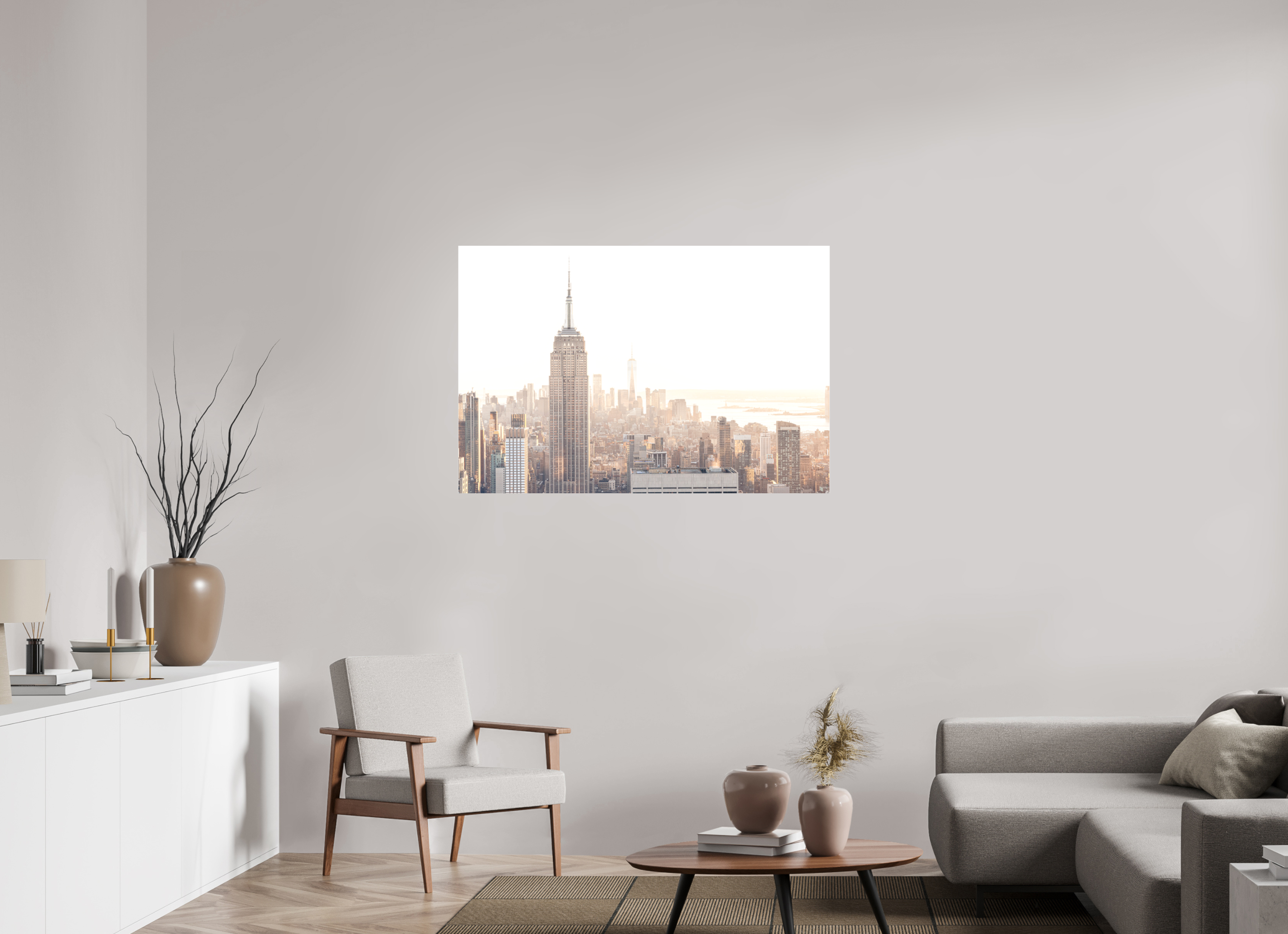 120 x 80 cm, Acrylic Matt 2mm Empire State Building sunnygold