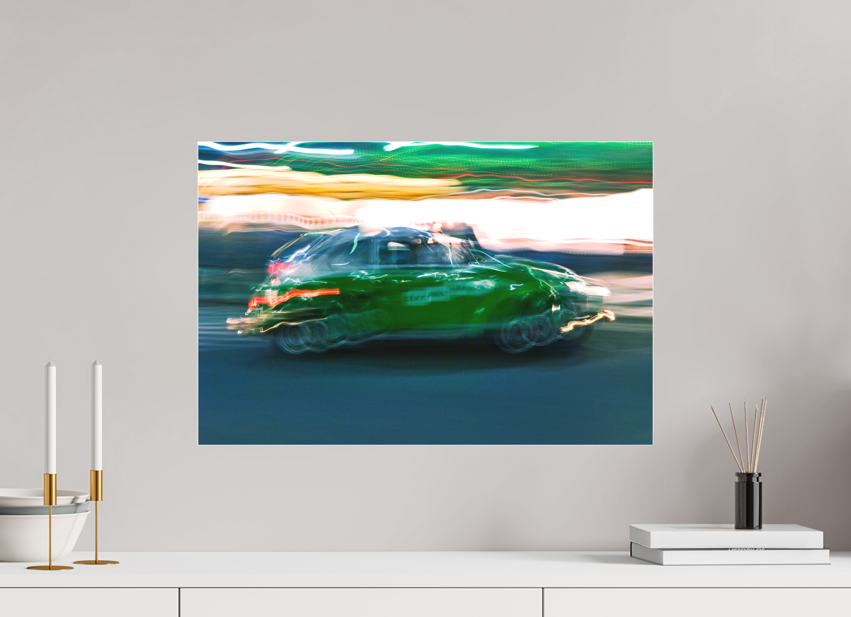 60 x 40 cm, Acrylic Matt 2mm Taxi driver D-MX