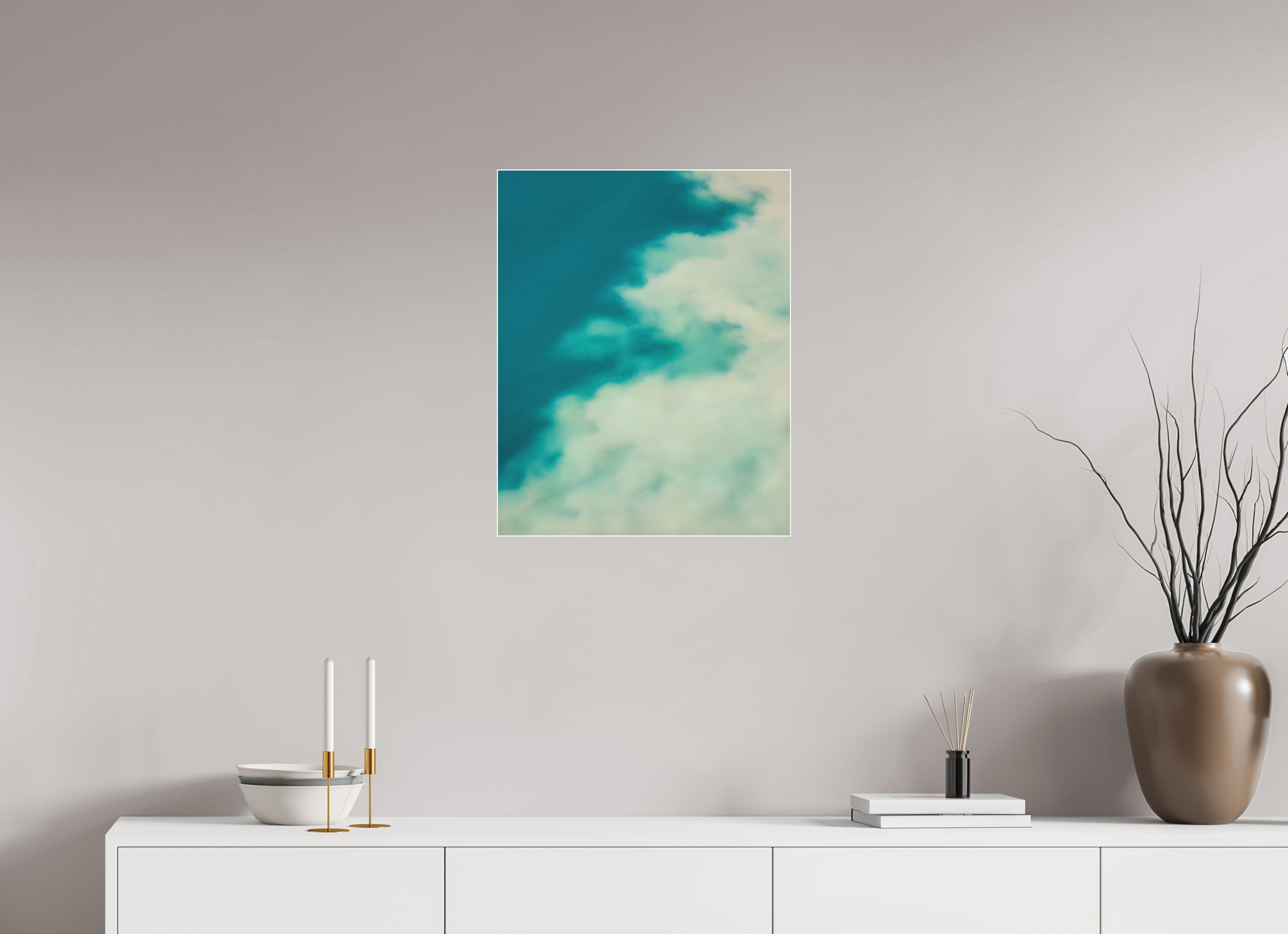50 x 62,5 cm, Acrylic matt 2mm - Alu Slime Frame - white Mingle