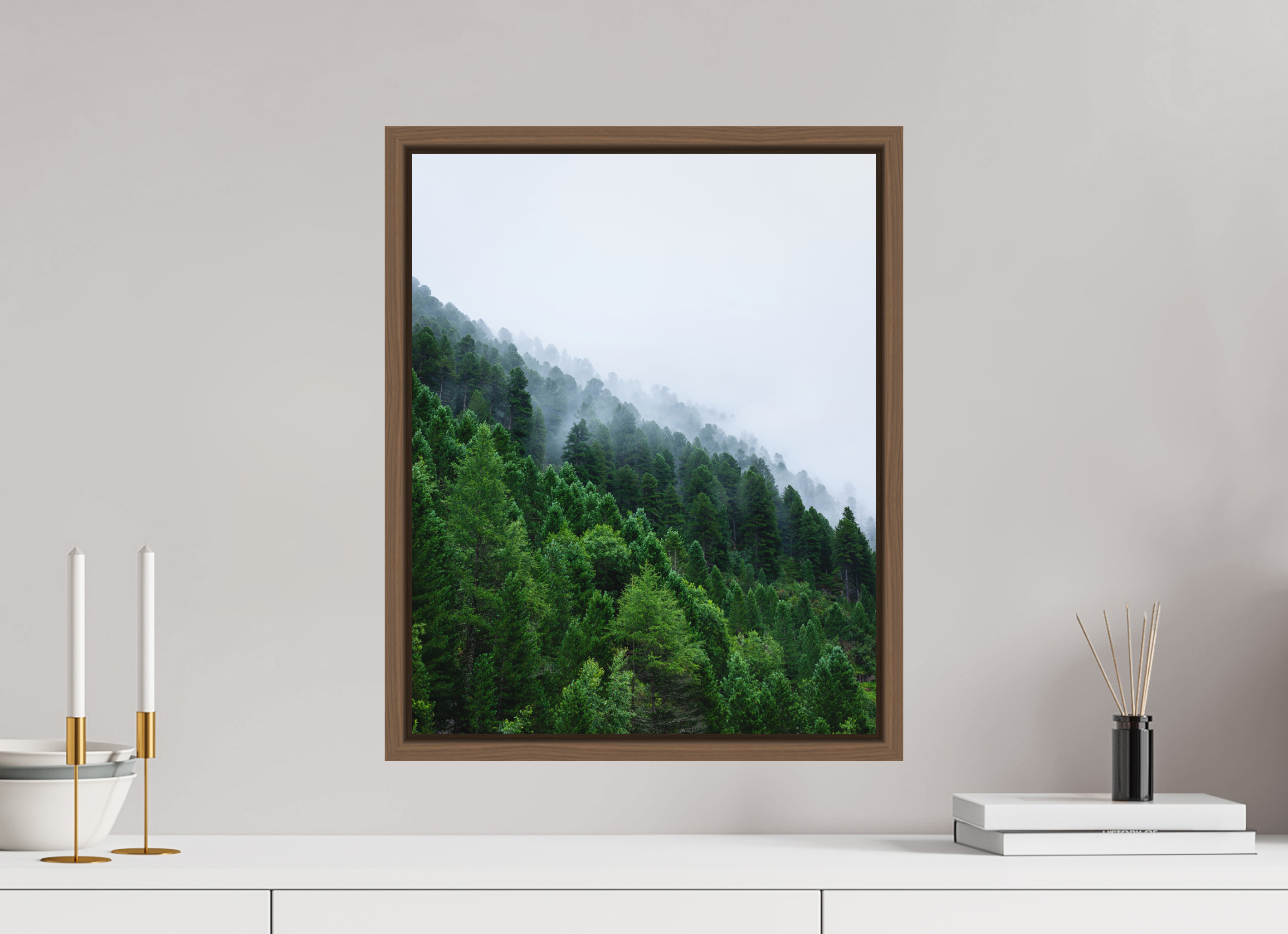 40 x 50 cm, Fine Art Print - Infinity Rag Photo 2 - Ame case 15mm - walnut Trees lined slope
