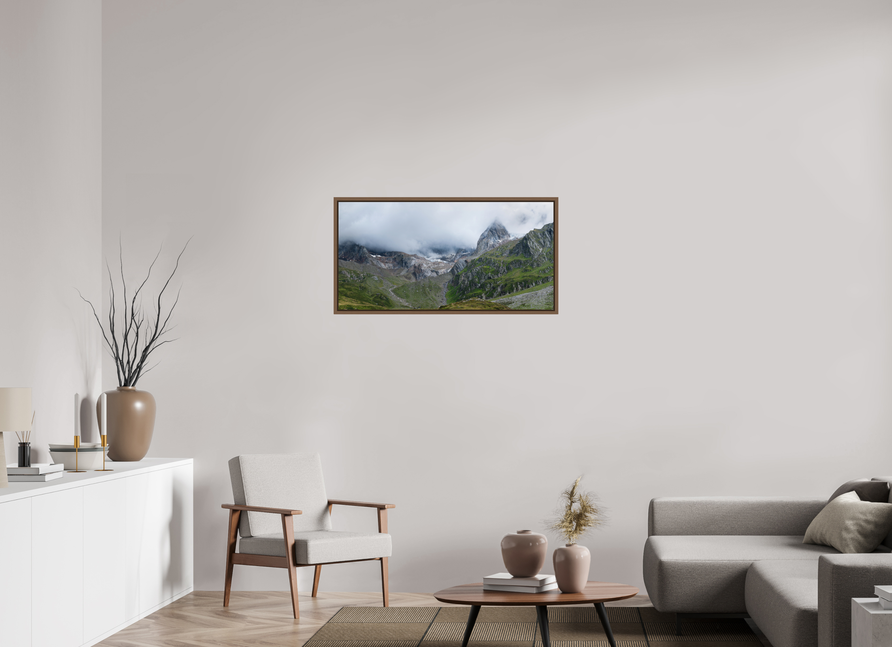 100 x 50 cm, Fine Art Print - Infinity Rag Photo 2 - Ame case 15mm - walnut South Tyrol 1/2