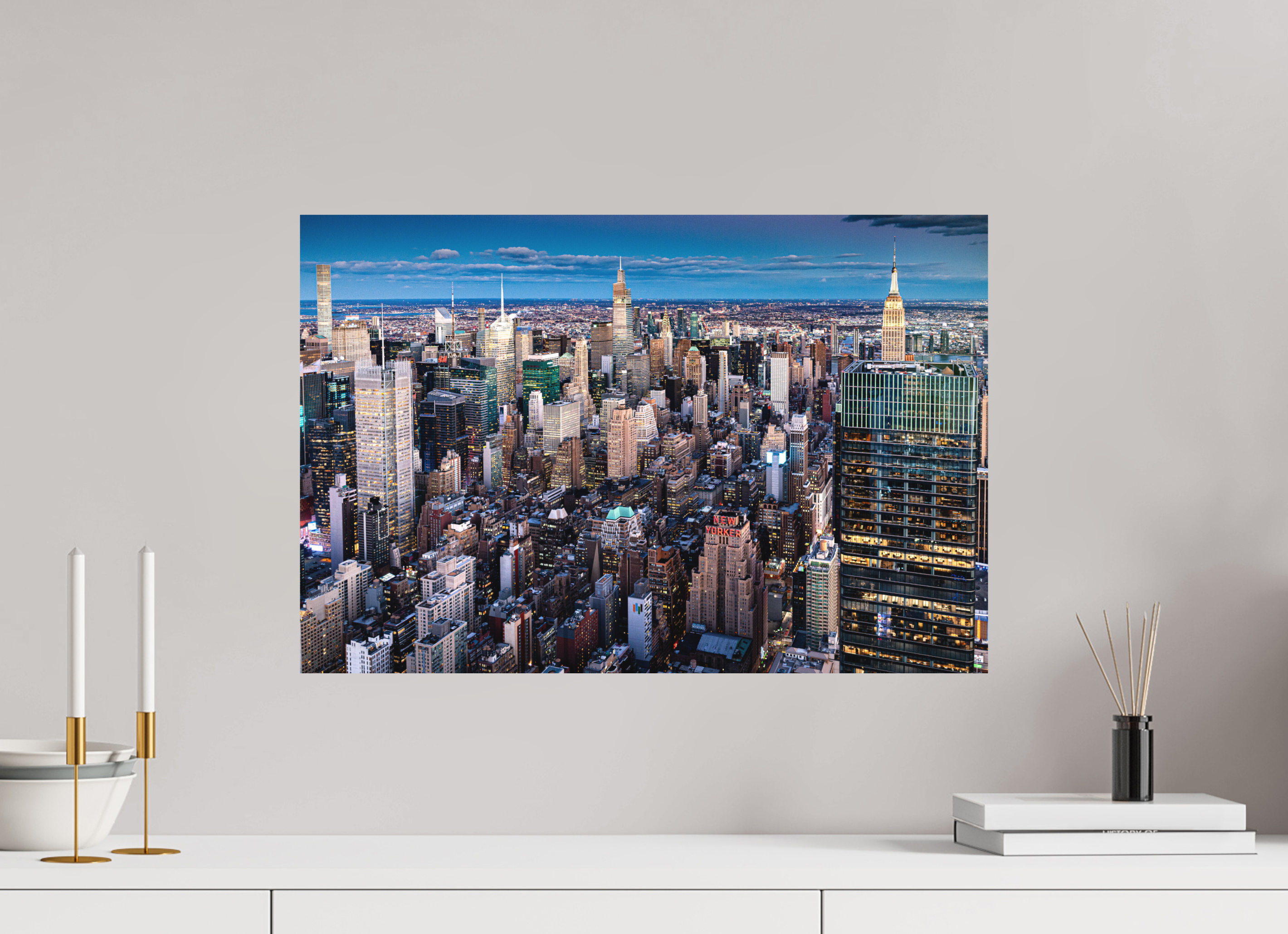 60 x 40 cm, Fine Art Print - Infinity Rag Photo 2 - on Alu Dibond NYC by night 2