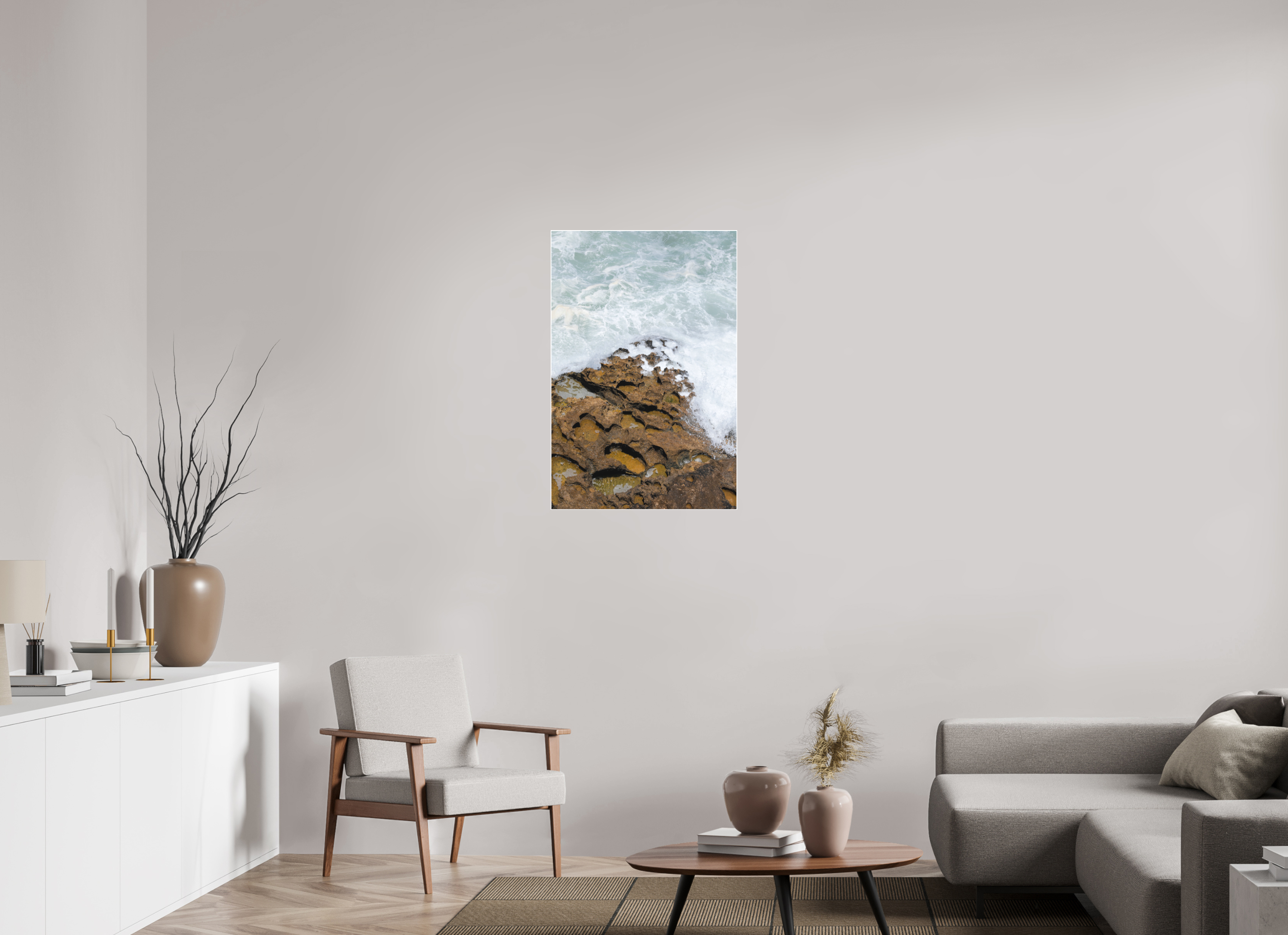 60 x 90 cm, Acrylic matt 2mm - Alu Slime Frame - white Earth & Sea (Kopie)