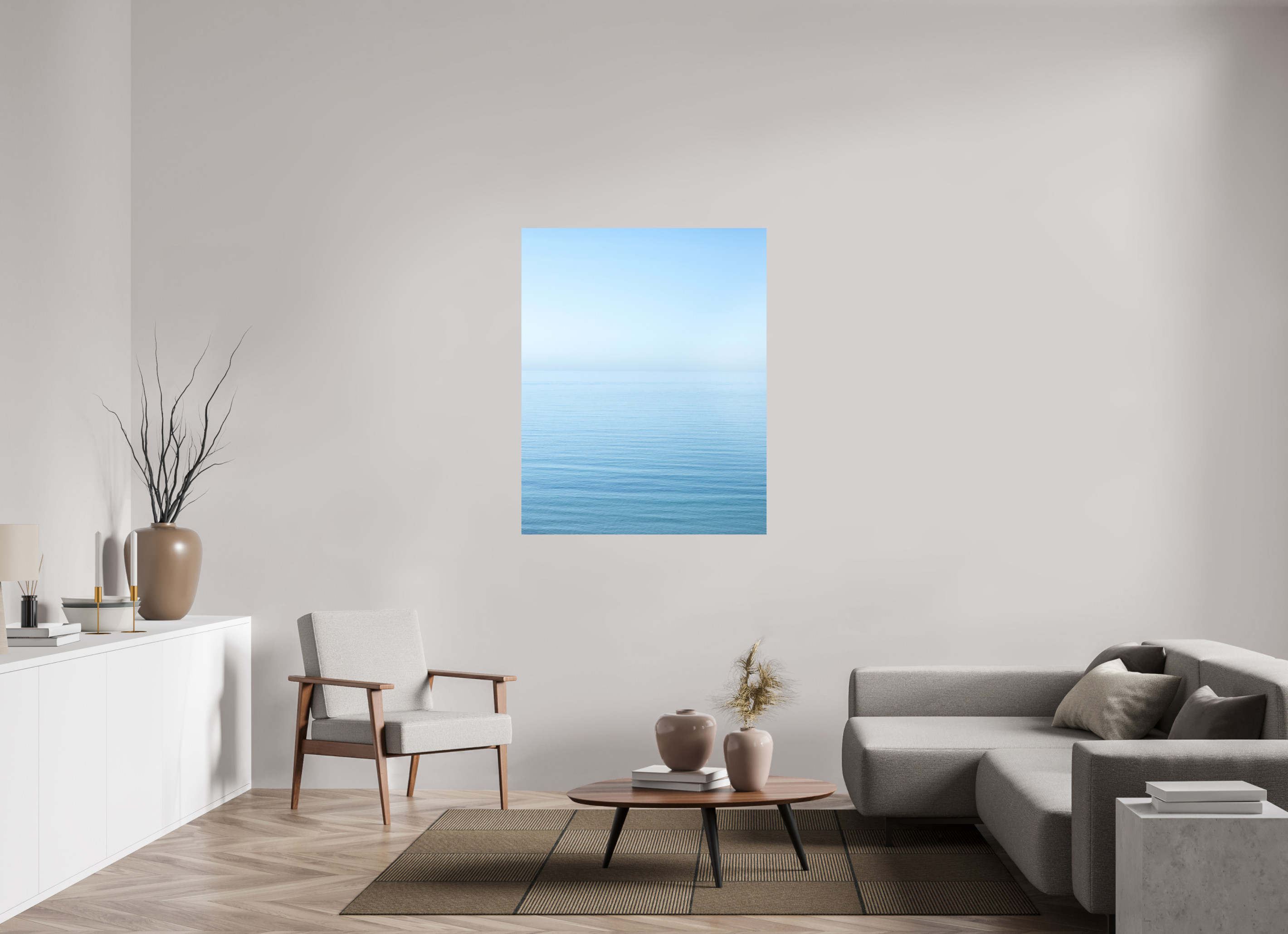 100 x 125 cm, Fine Art Print - Infinity Rag Photo 2 - on Alu Dibond The sea Manche