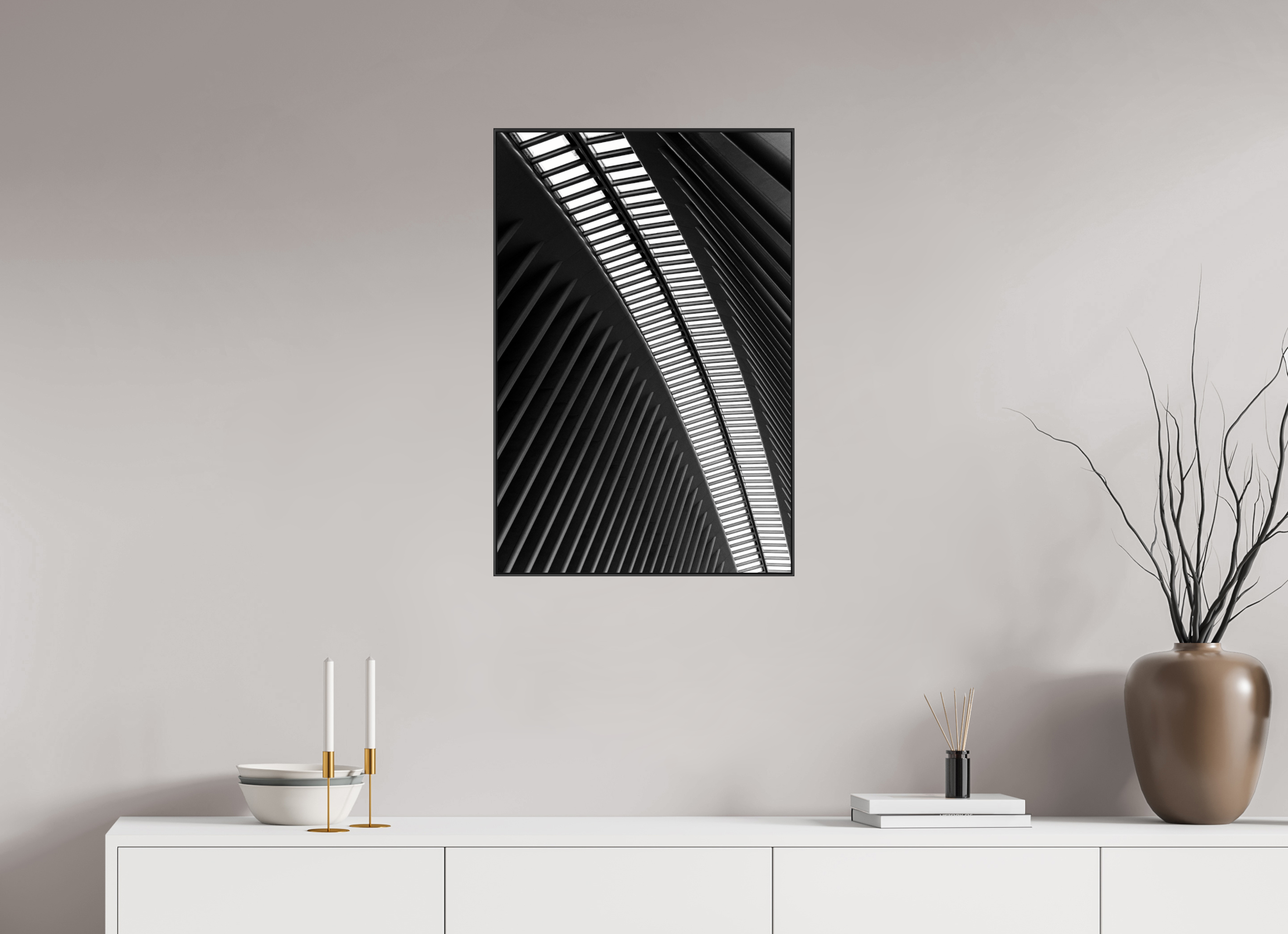 50 x 75 cm, Acrylic glossy 2mm - Alu American case 25mm - black Ground Zero Station 2