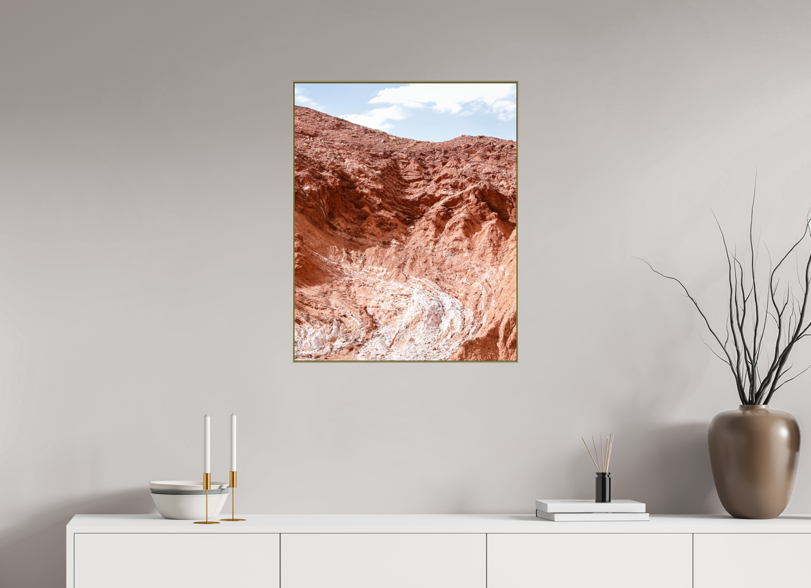 60 x 75 cm, Acrylic glossy 2mm - Alu American case 25mm - gold Atlas, Marocco 3