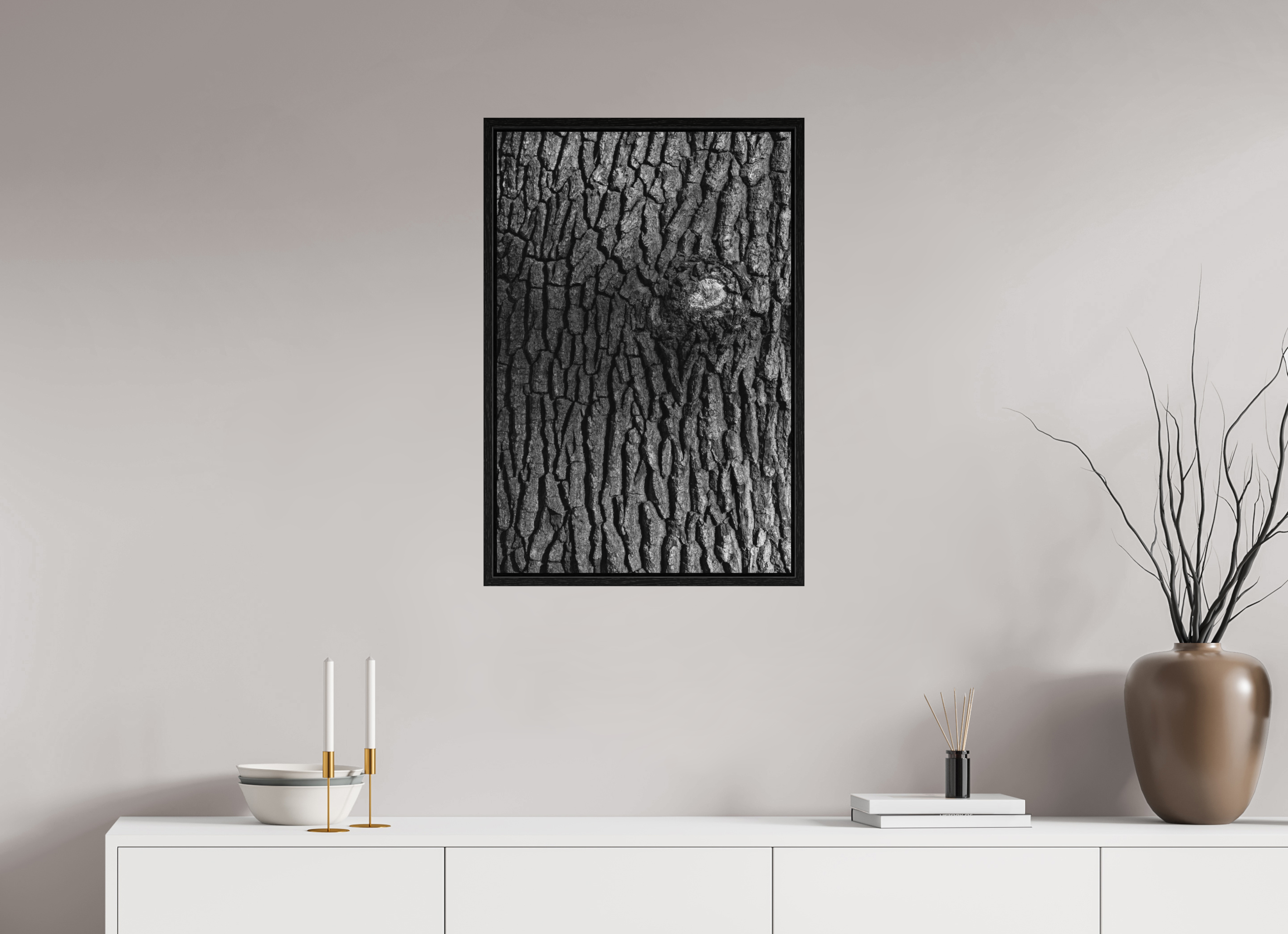 50 x 75 cm, Fine Art Print - Infinity Rag Photo 2 - Ame case 15mm - oak black Tree skin 2