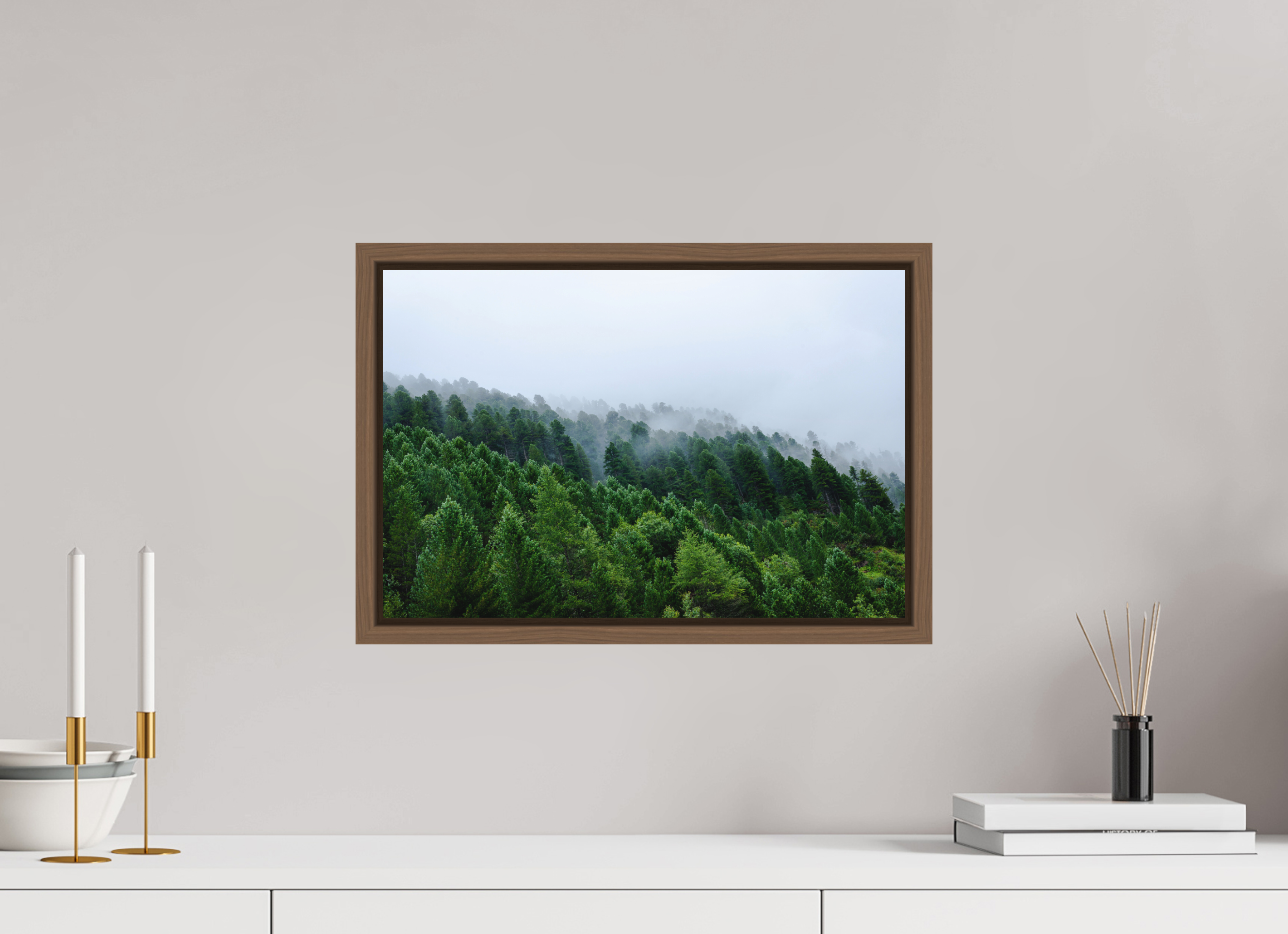45 x 30 cm, Fine Art Print - Infinity Rag Photo 2 - Ame case 15mm - walnut Trees lined slope 2
