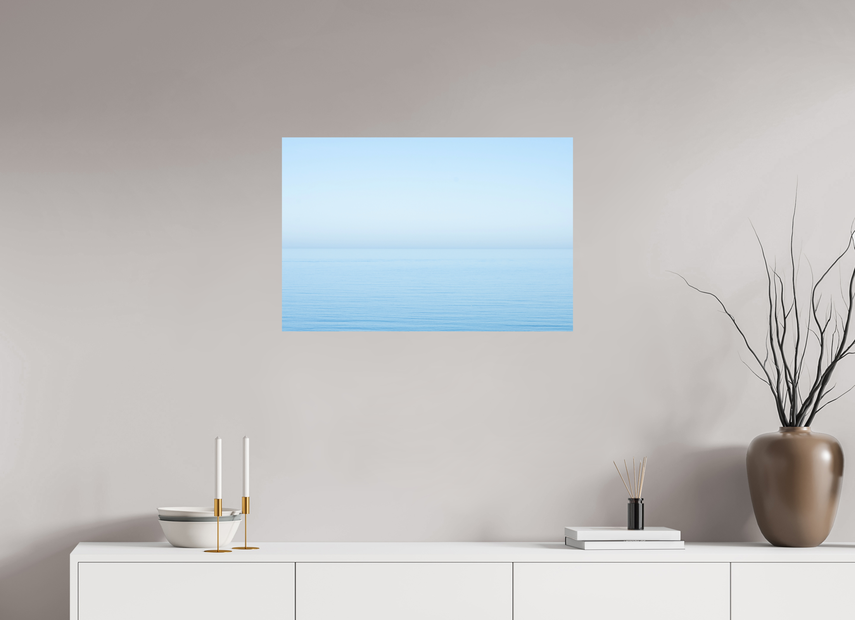 75 x 50 cm, Fine Art Print - Infinity Rag Photo 2 - on Alu Dibond The sea Manche 2