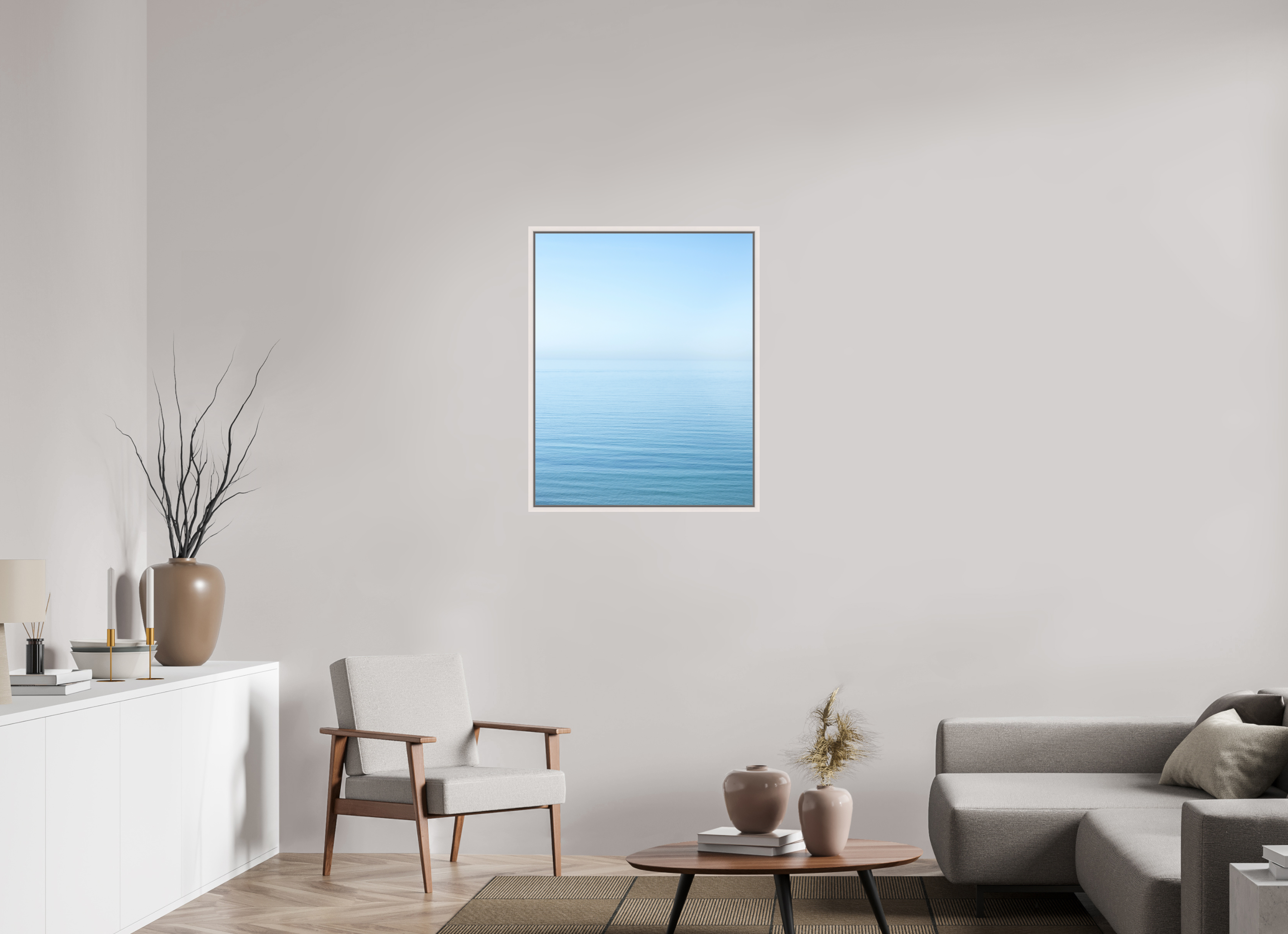 70 x 87,5 cm, Fine Art Print - Infinity Rag Photo 2 - Ame case 15mm - mapple white The sea Manche