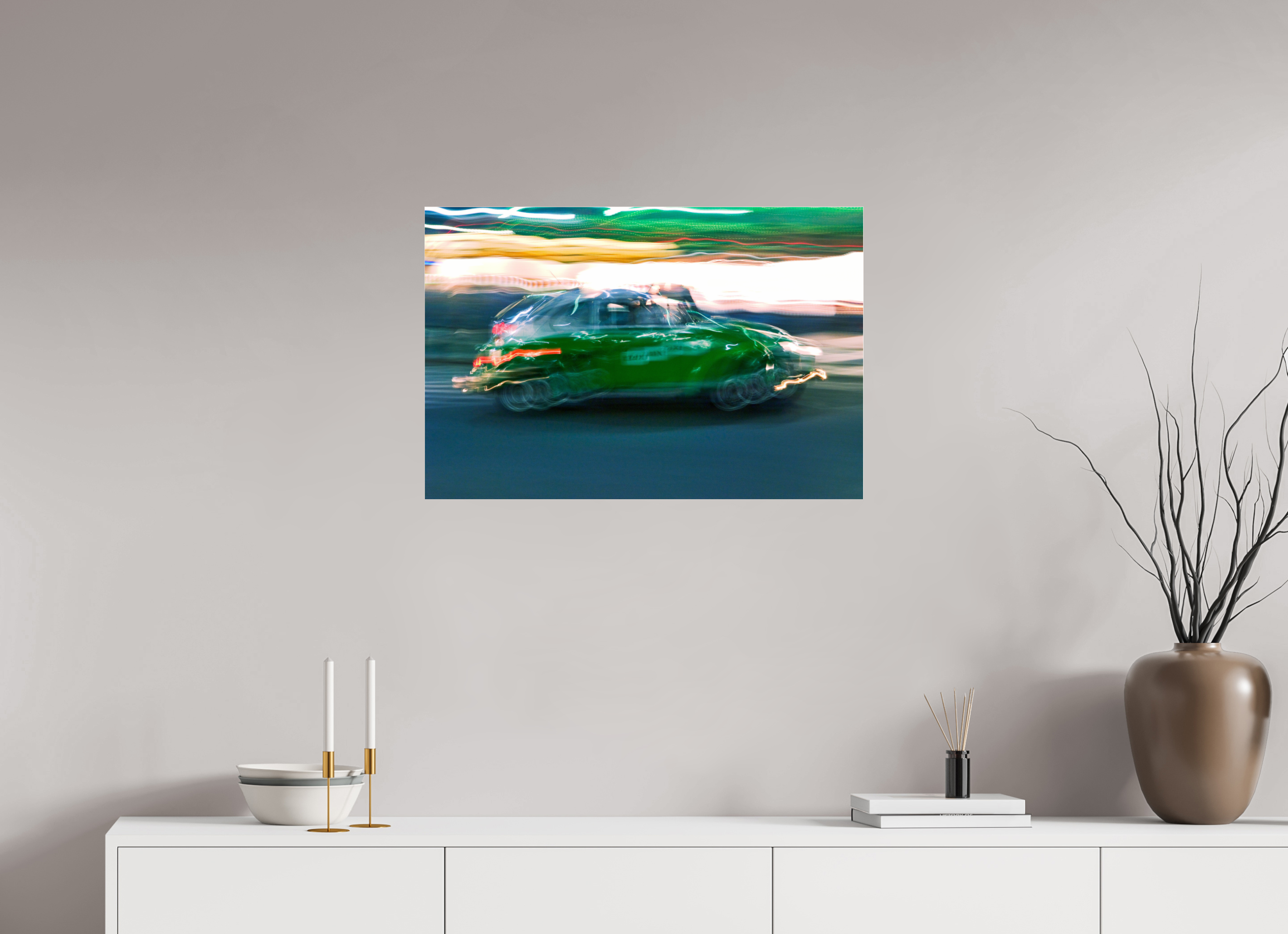 75 x 50 cm, Acrylic glossy 2mm Taxi driver D-MX