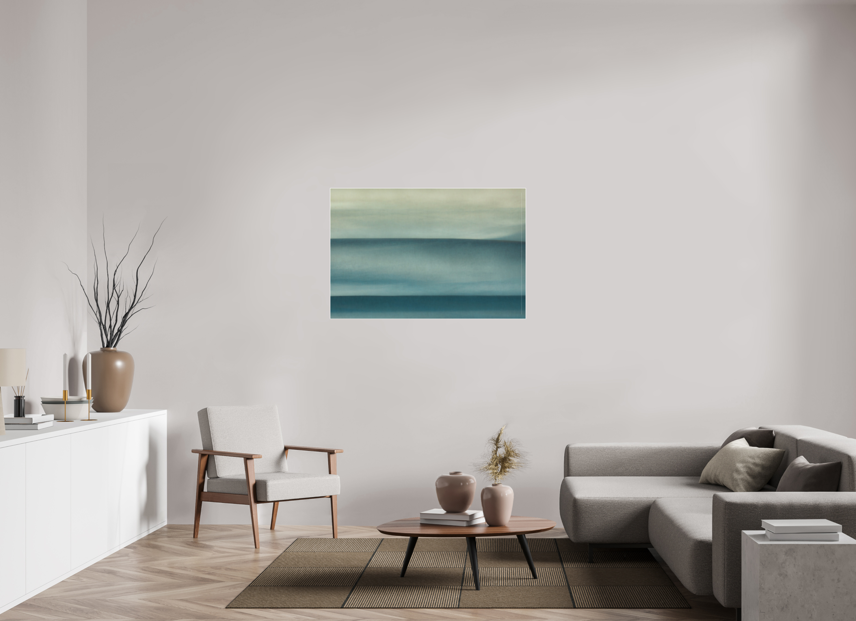 120 x 80 cm, Acrylic matt 2mm - Alu Slime Frame - white A dreamscape