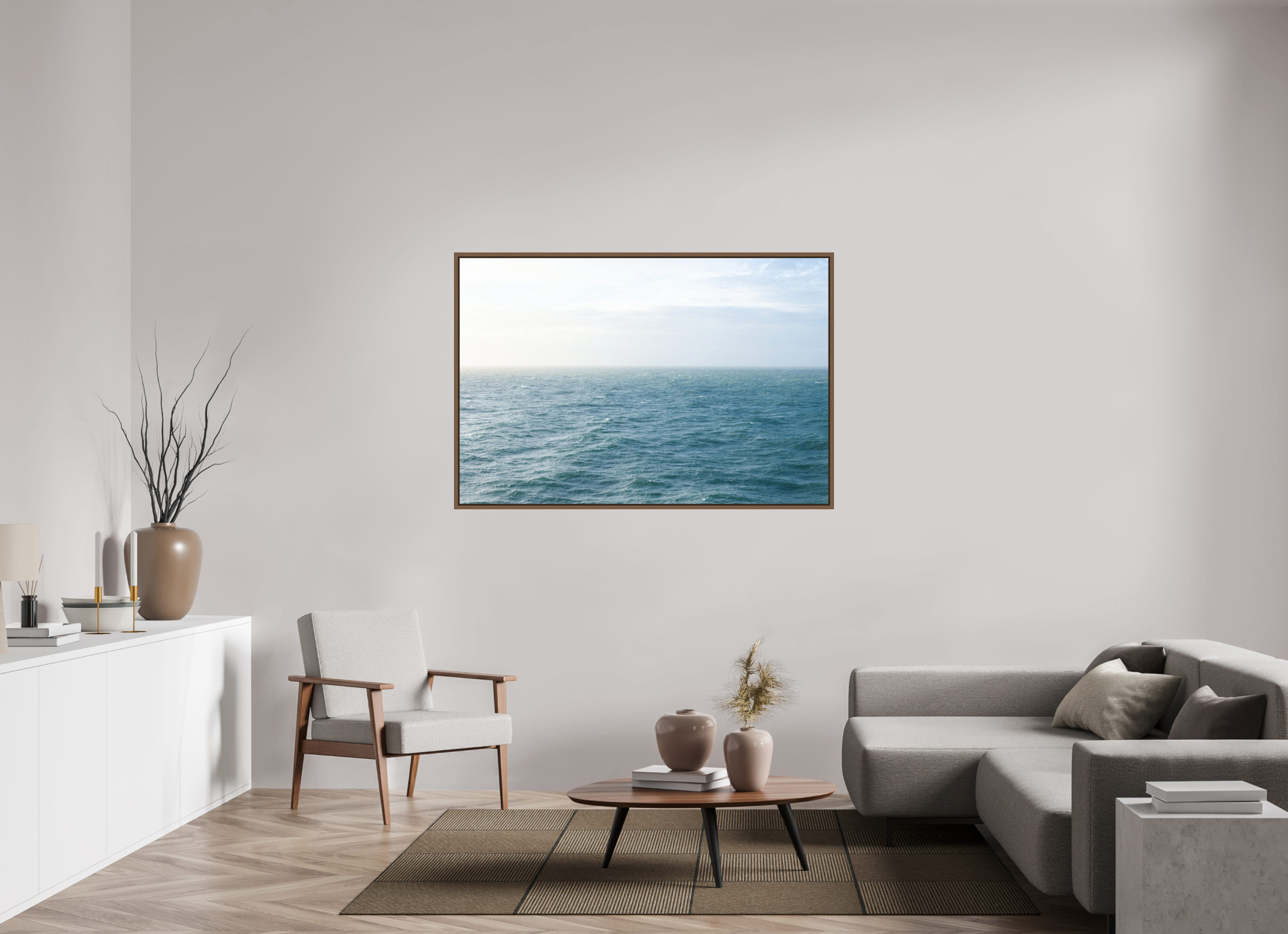 150 x 100 cm, Fine Art Print - Infinity Rag Photo 2 - Ame case 15mm - walnut North Sea