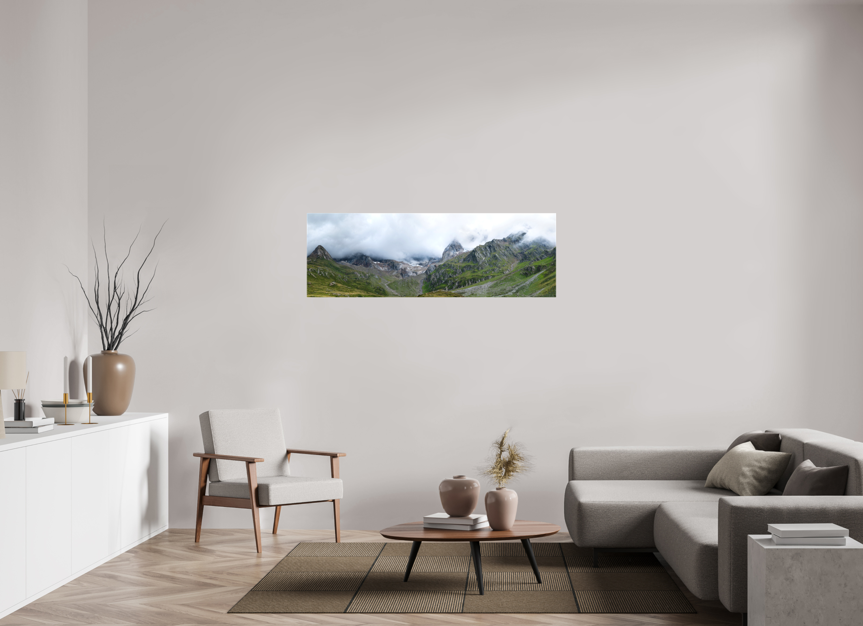 150 x 50 cm, Canvas Matt 40mm South Tyrol 2 - 1x3