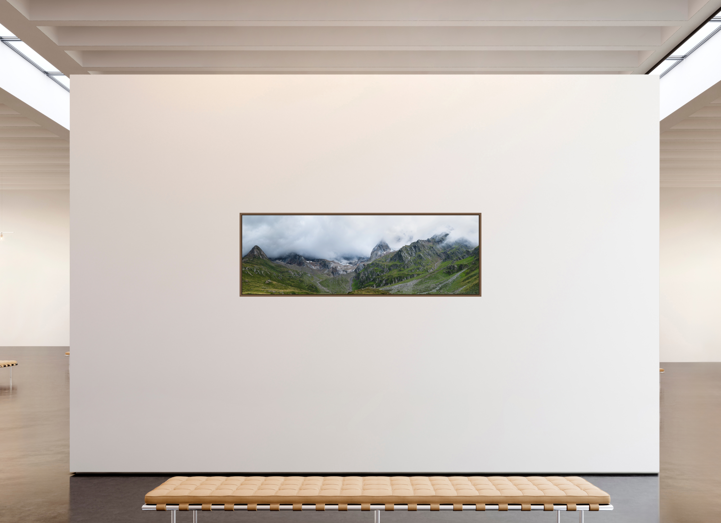 210 x 70 cm, Fine Art Print - Infinity Rag Photo 2 - Ame case 15mm - walnut South Tyrol 1x3