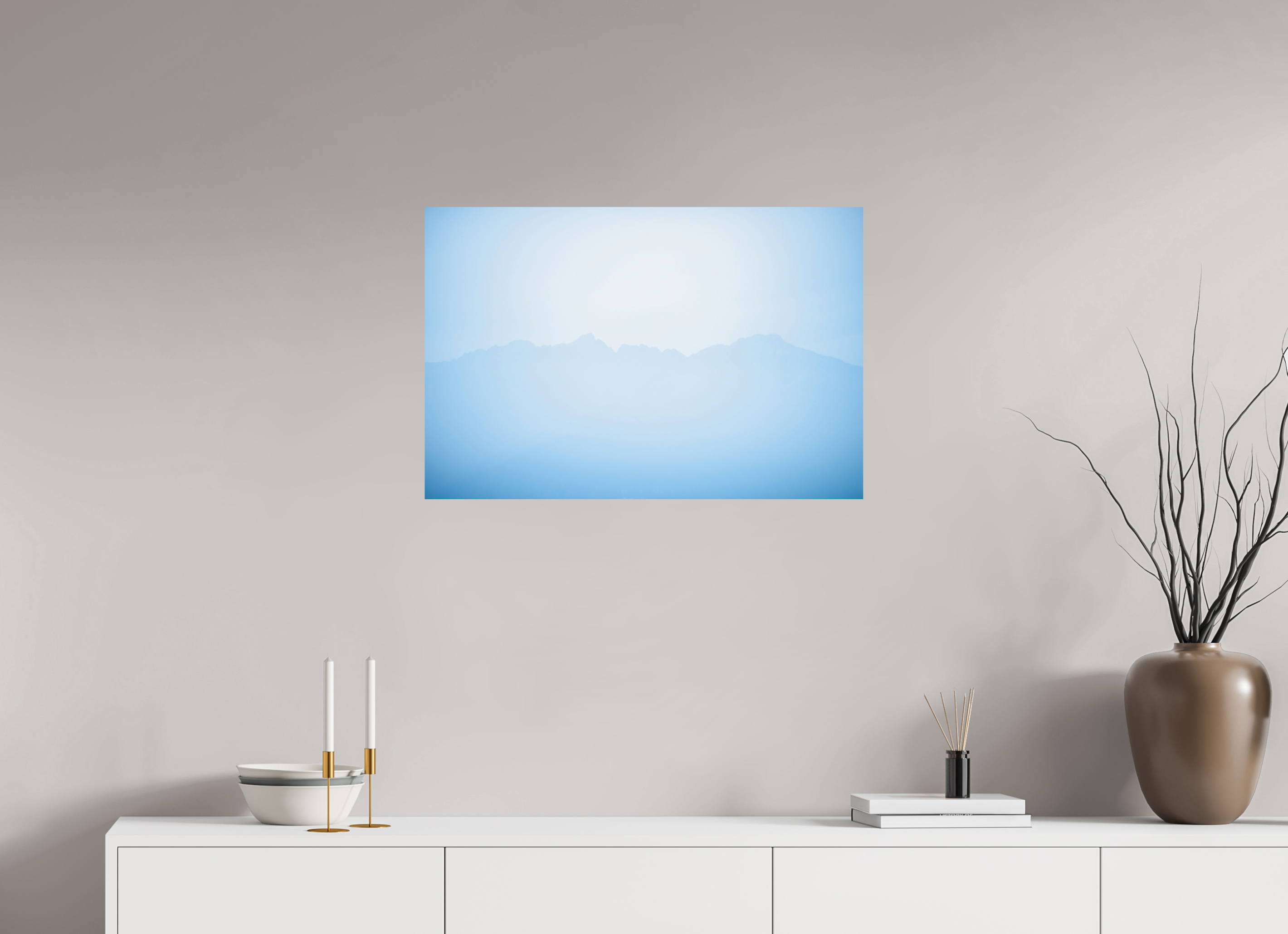 75 x 50 cm, Photo print Matt on Alu Dibond Mountains of Como Lac