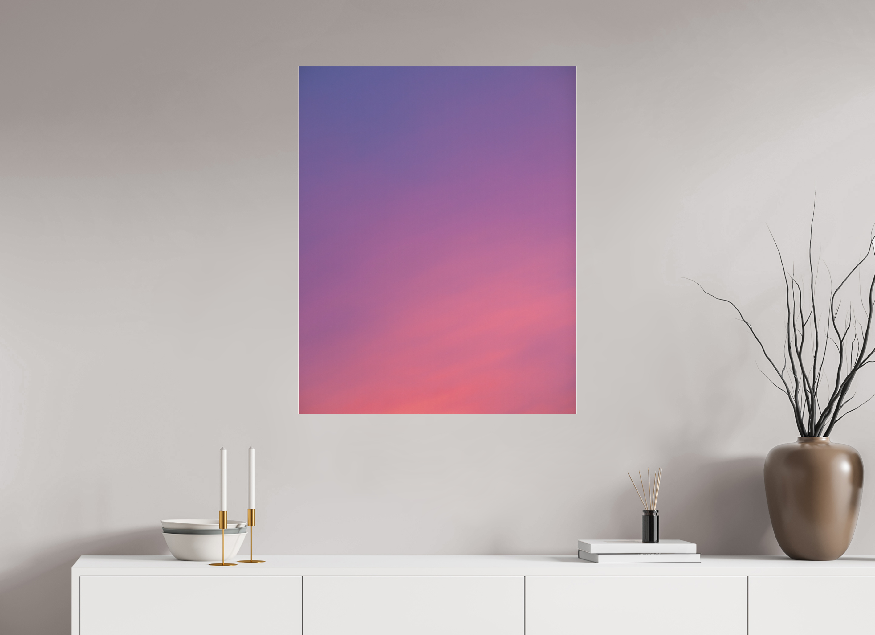 70 x 87,5 cm, Acrylic Matt 2mm Sunset in Hamburg