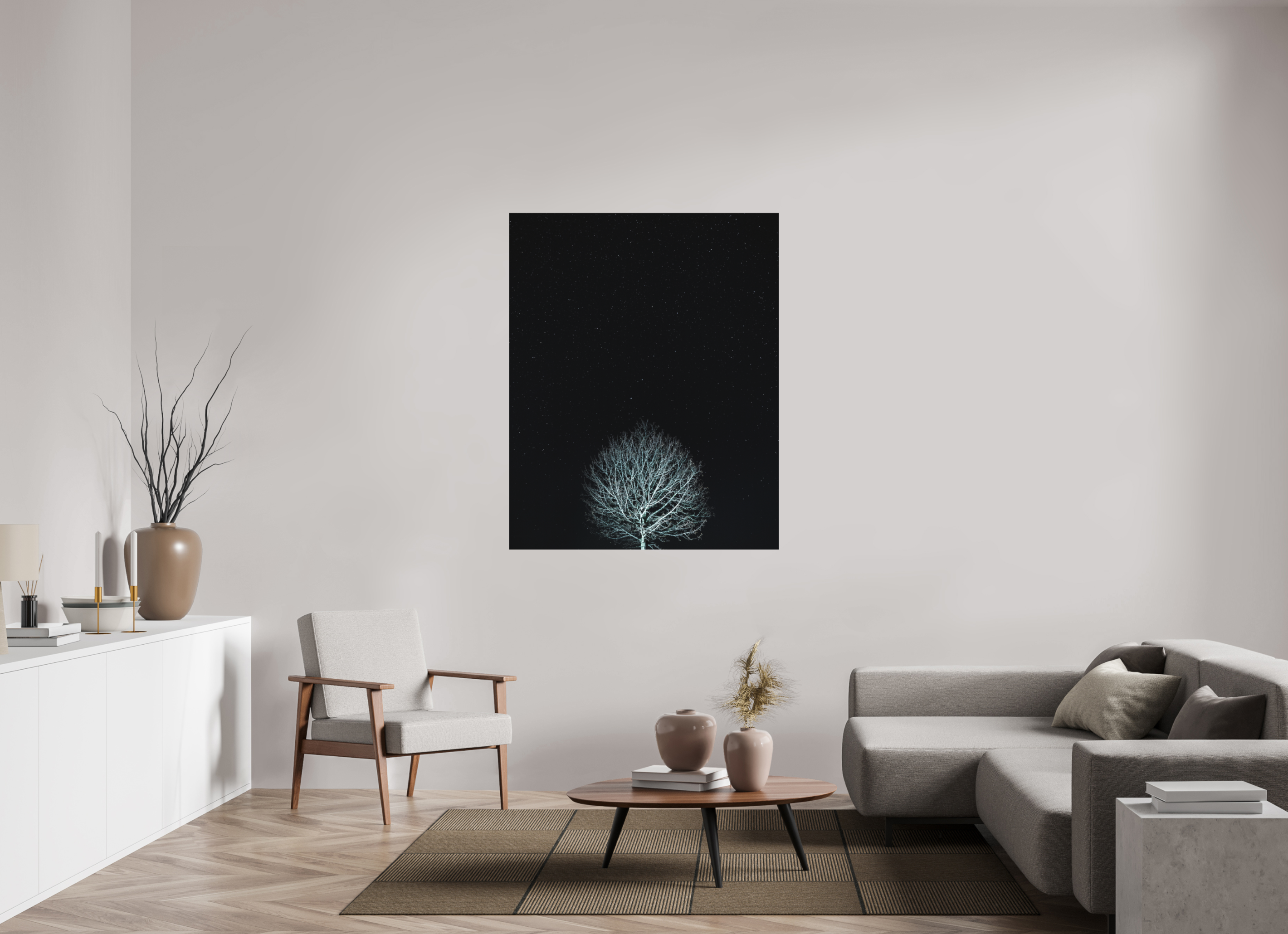 110 x 137,5 cm, Acrylic Matt 2mm Tree at night
