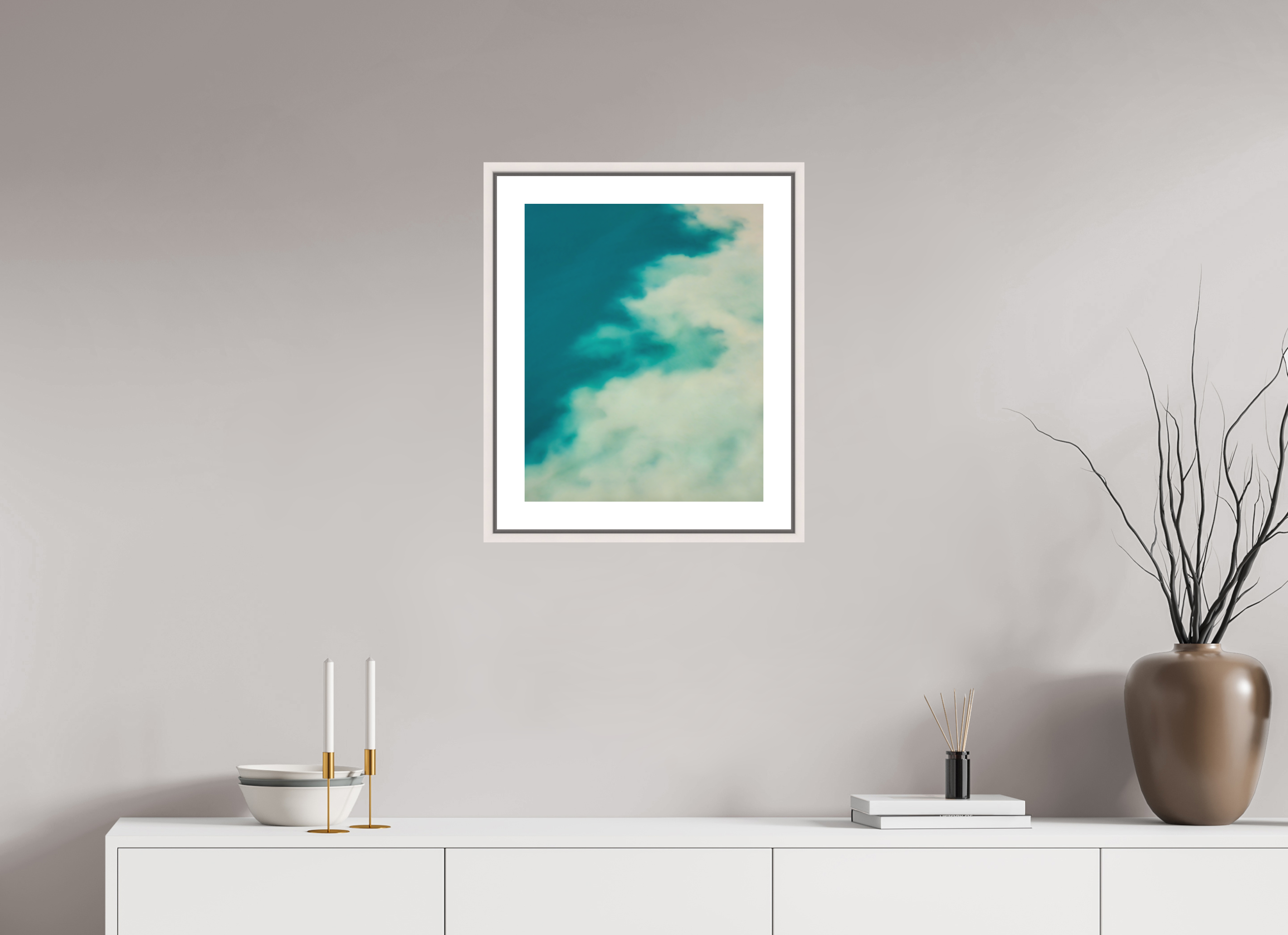 40 x 50 cm, Fine Art Print - Infinity Rag Photo 2 - border 5cm- Ame case 15mm - mapple white Mingle