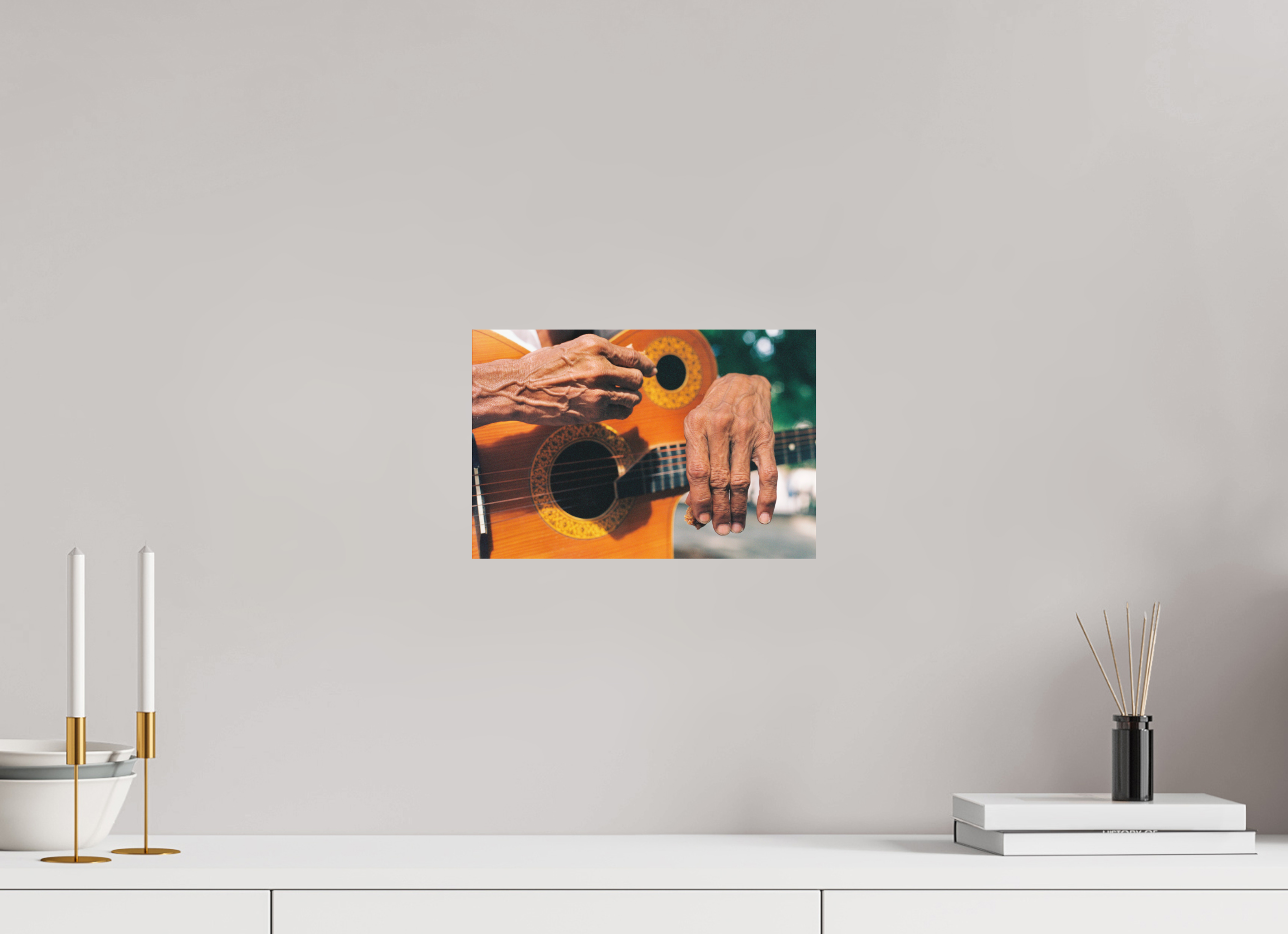 30 x 20 cm, Fine Art Print - Infinity Rag Photo 2 - on Alu Dibond Cuban Street Guitarist