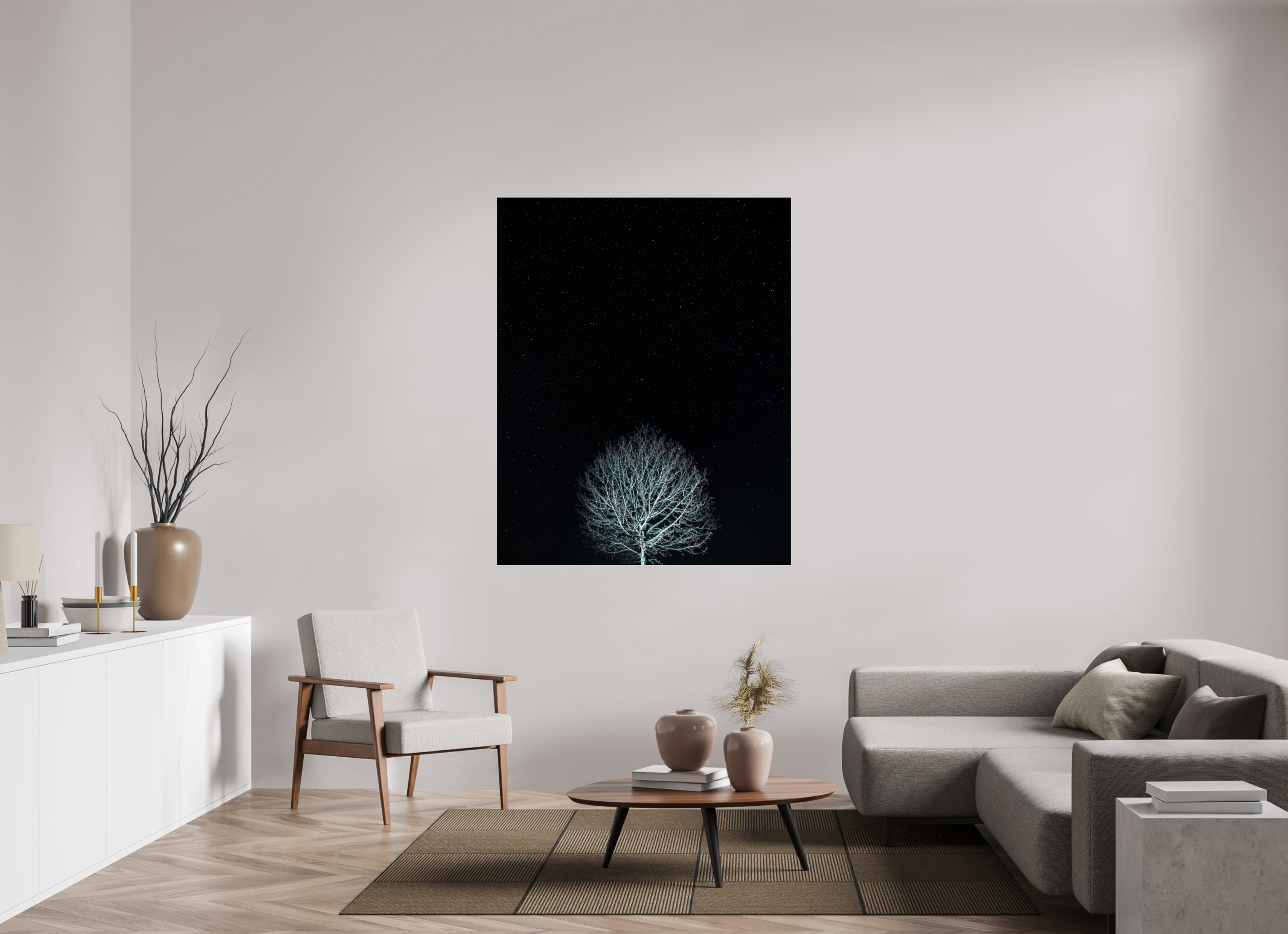 120 x 150 cm, Acrylic glossy 2mm Tree at night