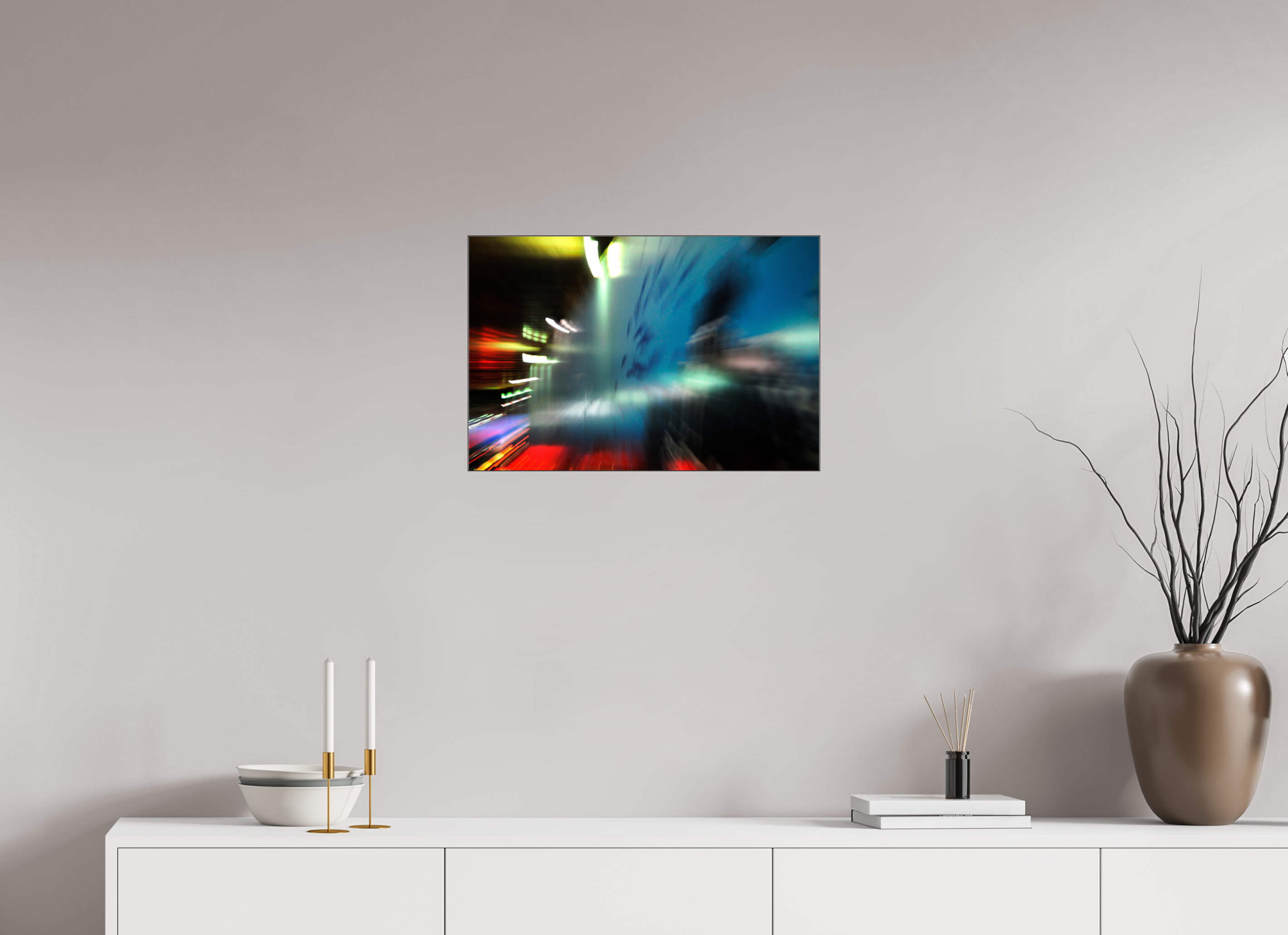 60 x 40 cm, Acrylic glossy 2mm - Alu Slime Frame - black Taxi driver D-MX 2