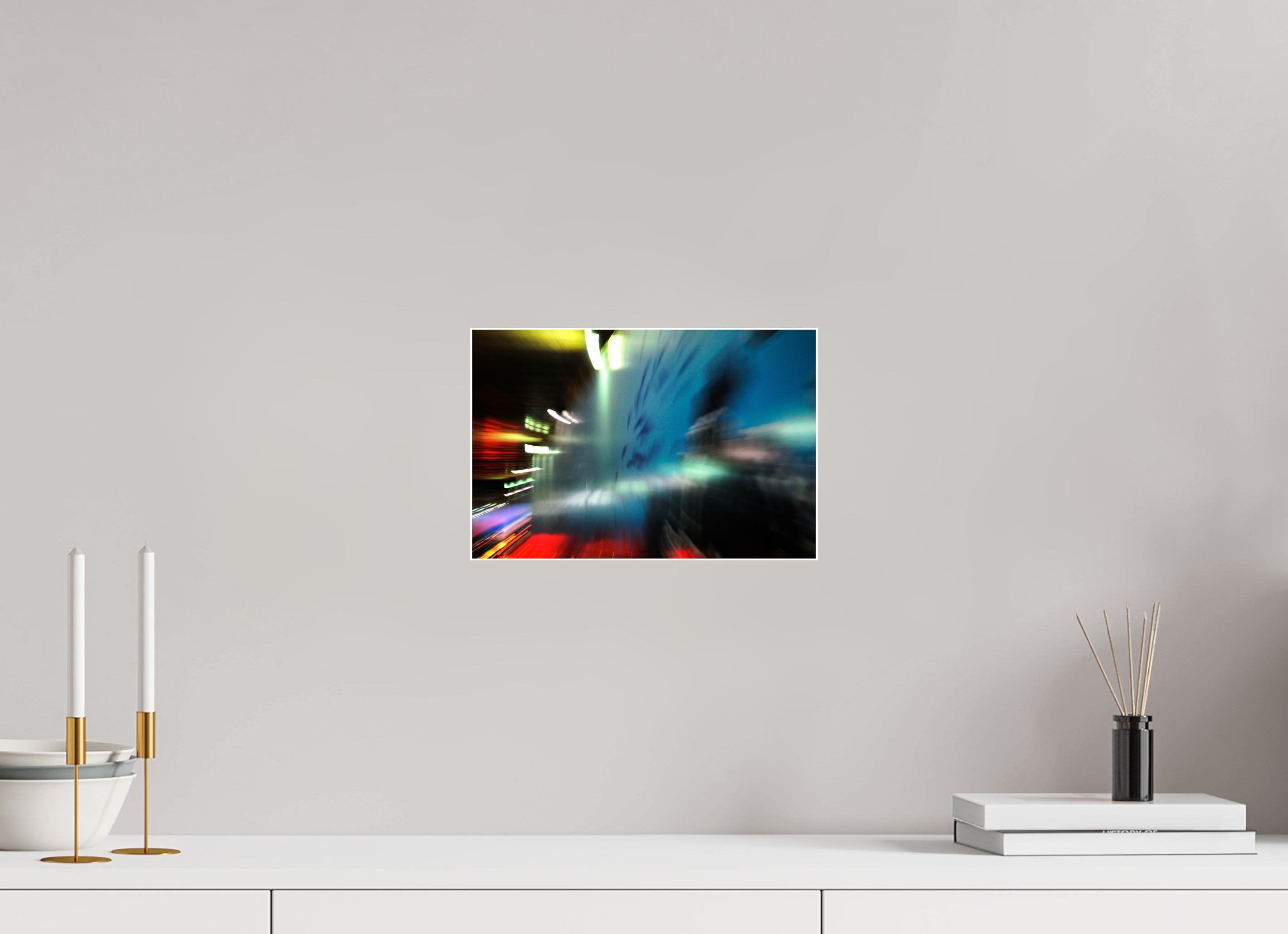 30 x 20 cm, Acrylic glossy 2mm - Alu Slime Frame - white Taxi driver D-MX 2