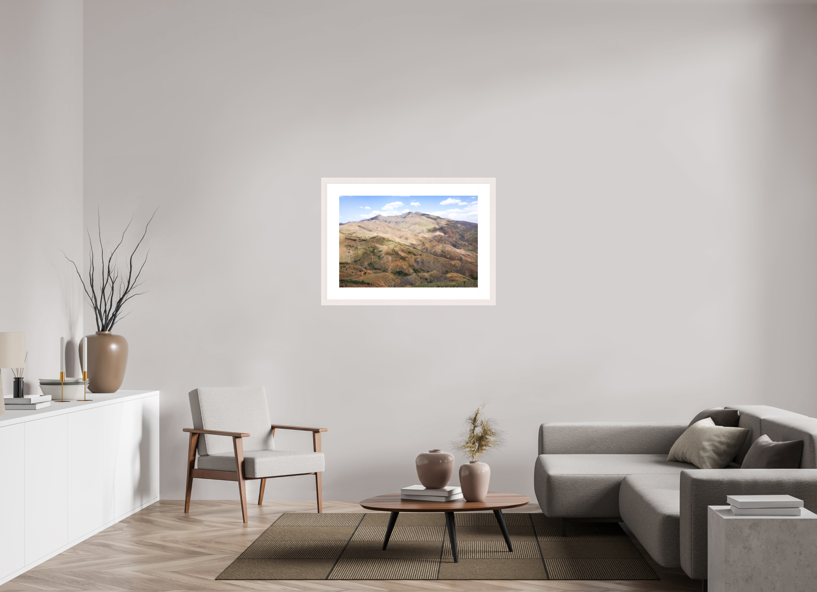 90 x 60 cm, Fine Art Print - Infinity Rag Photo 2 - PP 8cm - Mapple white Frame 40mm Atlas from Marocco