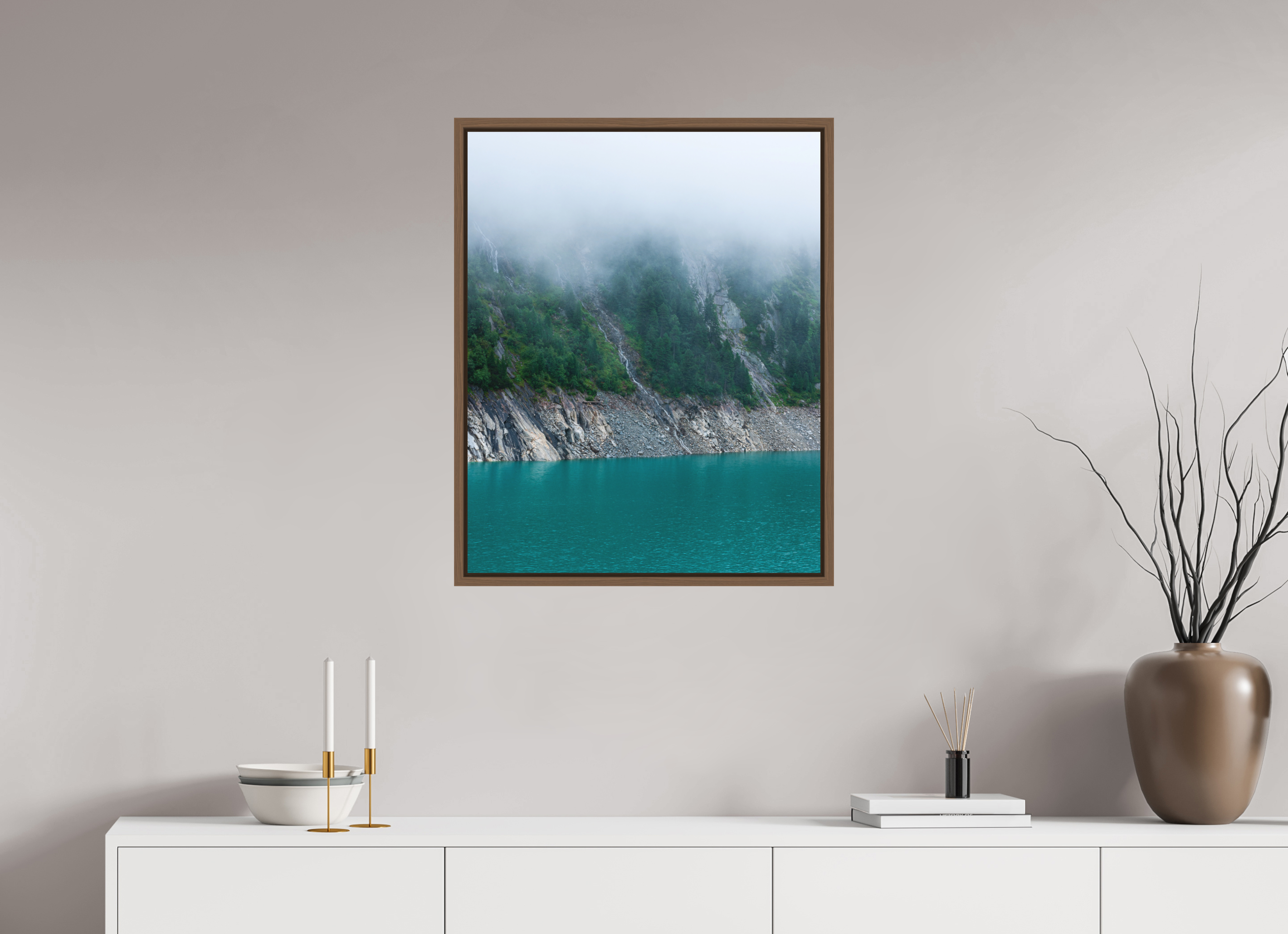 60 x 75 cm, Fine Art Print - Infinity Rag Photo 2 - Ame case 15mm - walnut 4 Layers