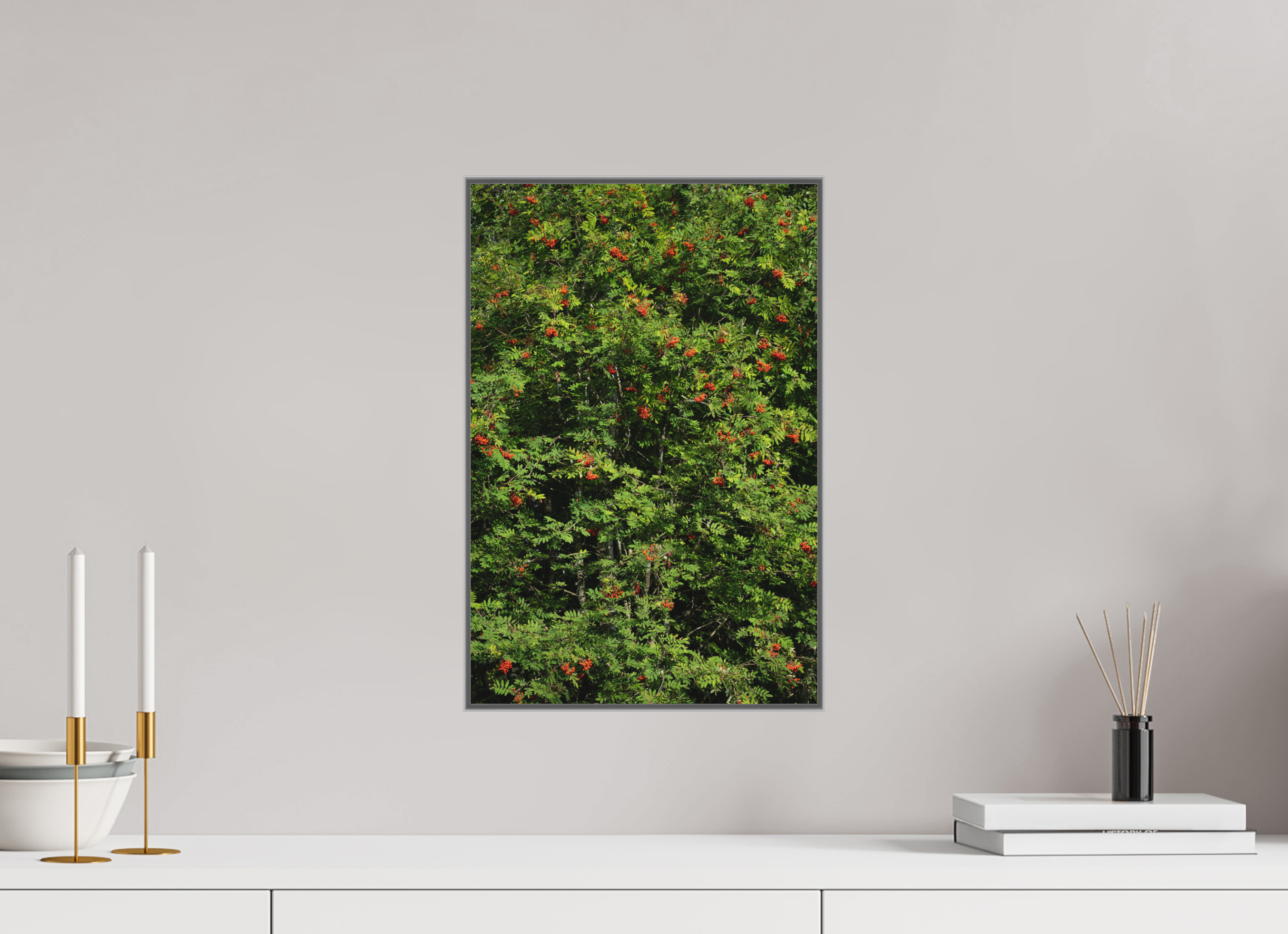 30 x 45 cm, Acrylic matt 2mm - Alu American case 25mm - silver Red Dots