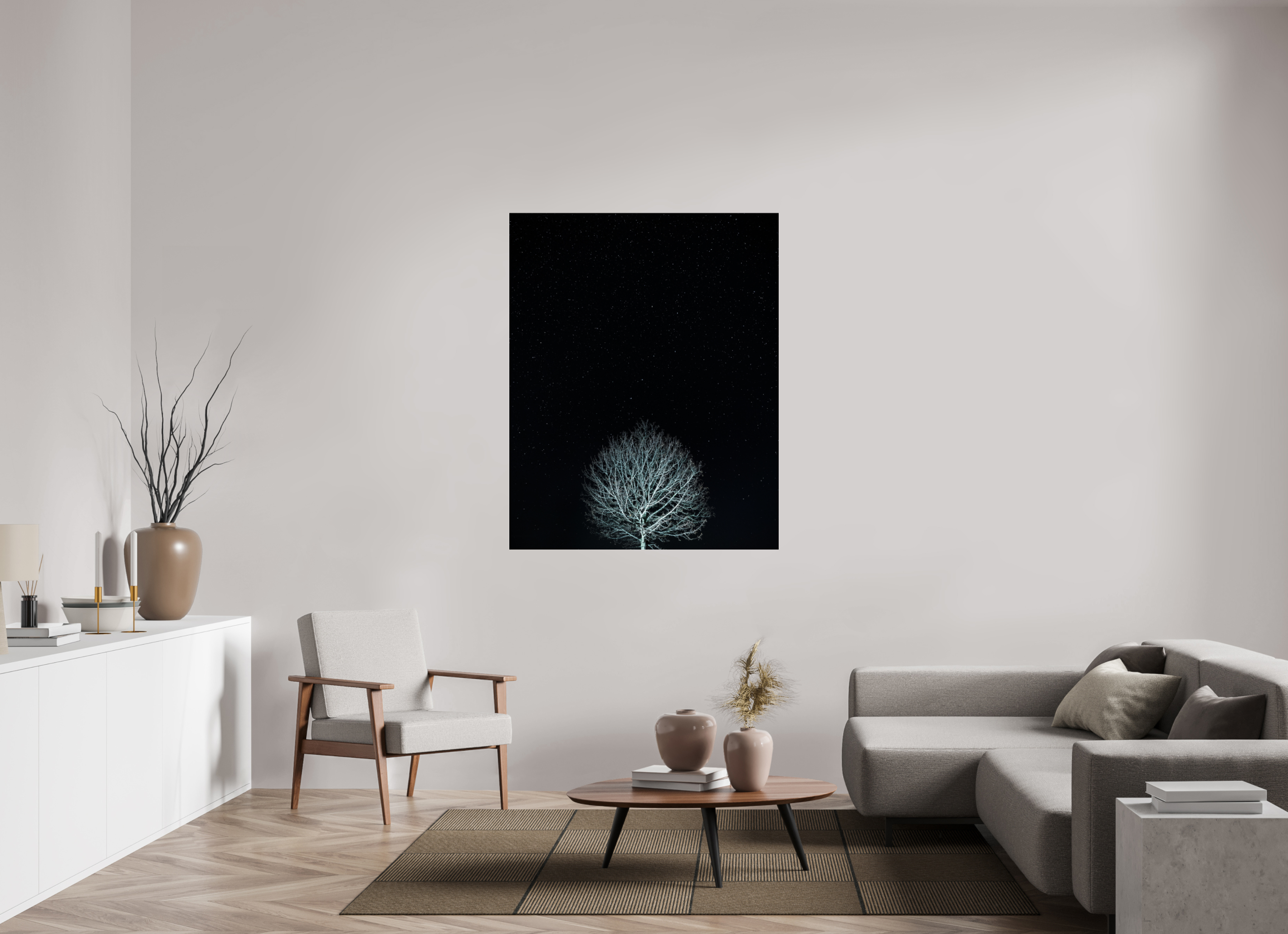 110 x 137,5 cm, Acrylic glossy 2mm Tree at night
